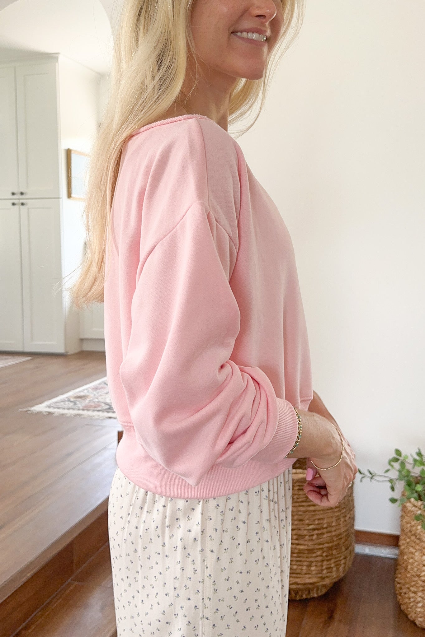 Maddie Pullover Sweatshirt in Ballet Pink