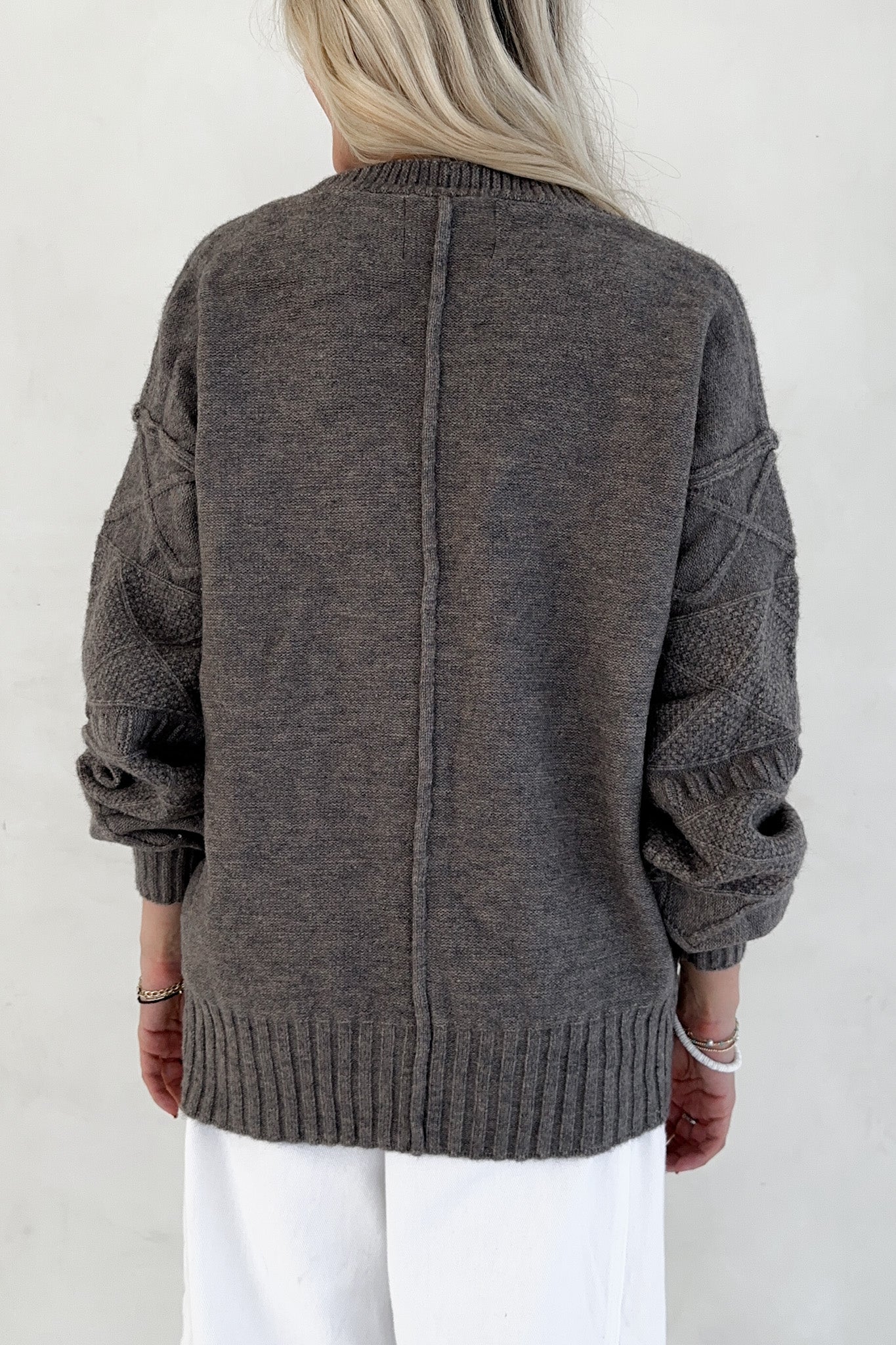 Brooks Textured Knit Button Up Cardigan