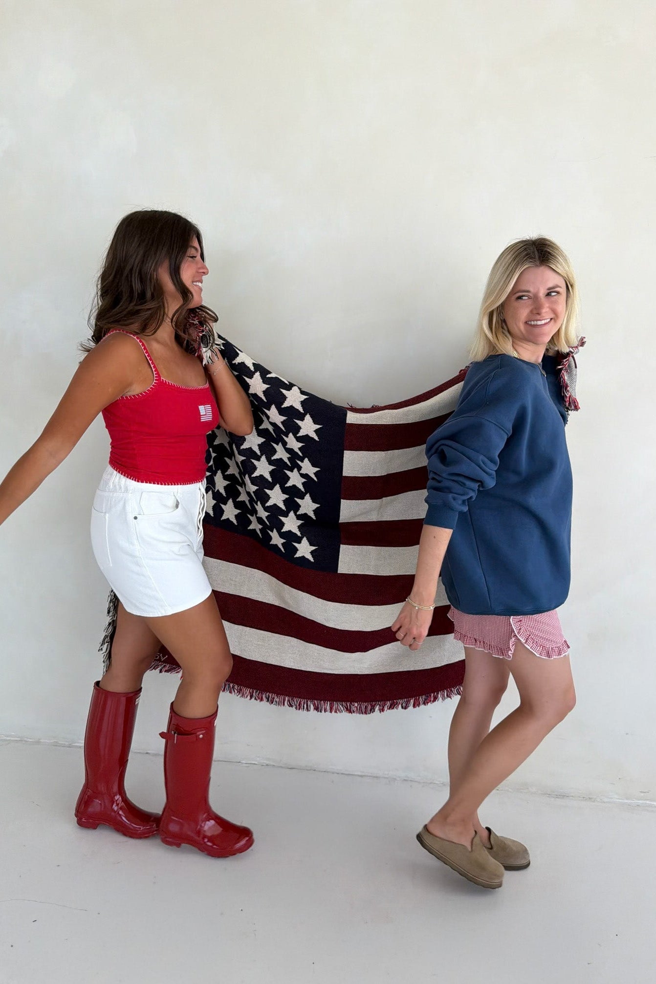 All-American Stitch Tank Top in Red - Neutral Ground