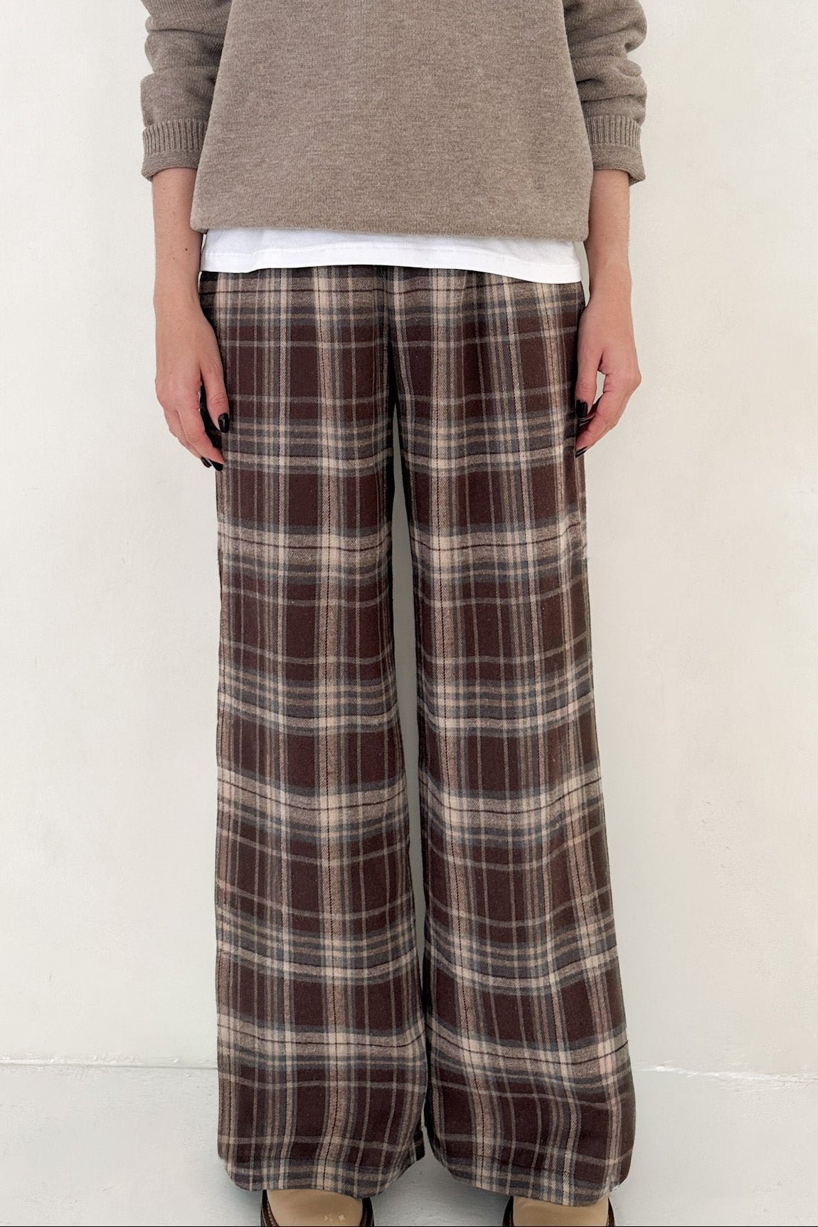 Aspen Pajama Style Pants in Mocha - Neutral Ground