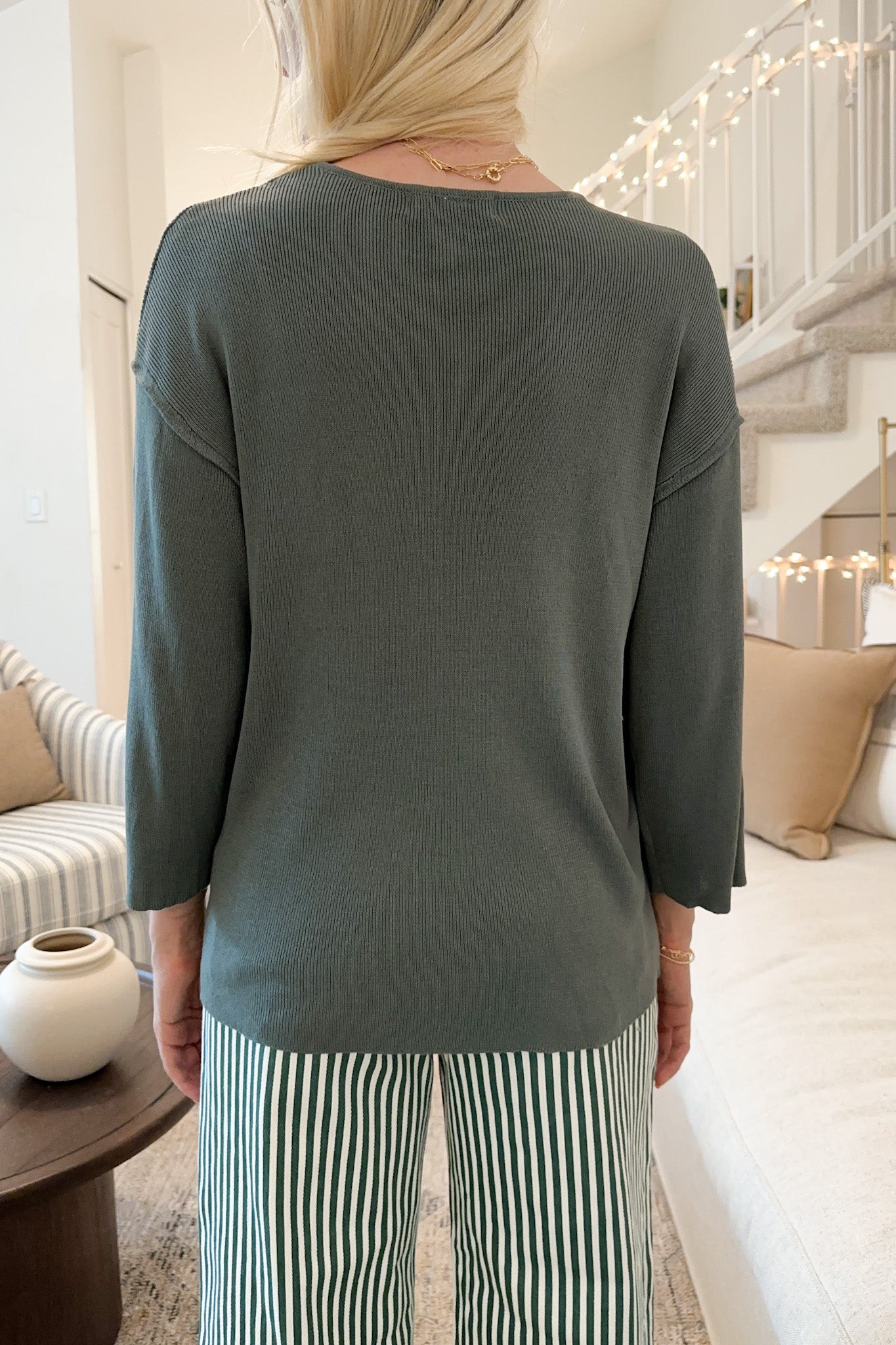 Barcelona Drop Shoulder Top - Neutral Ground