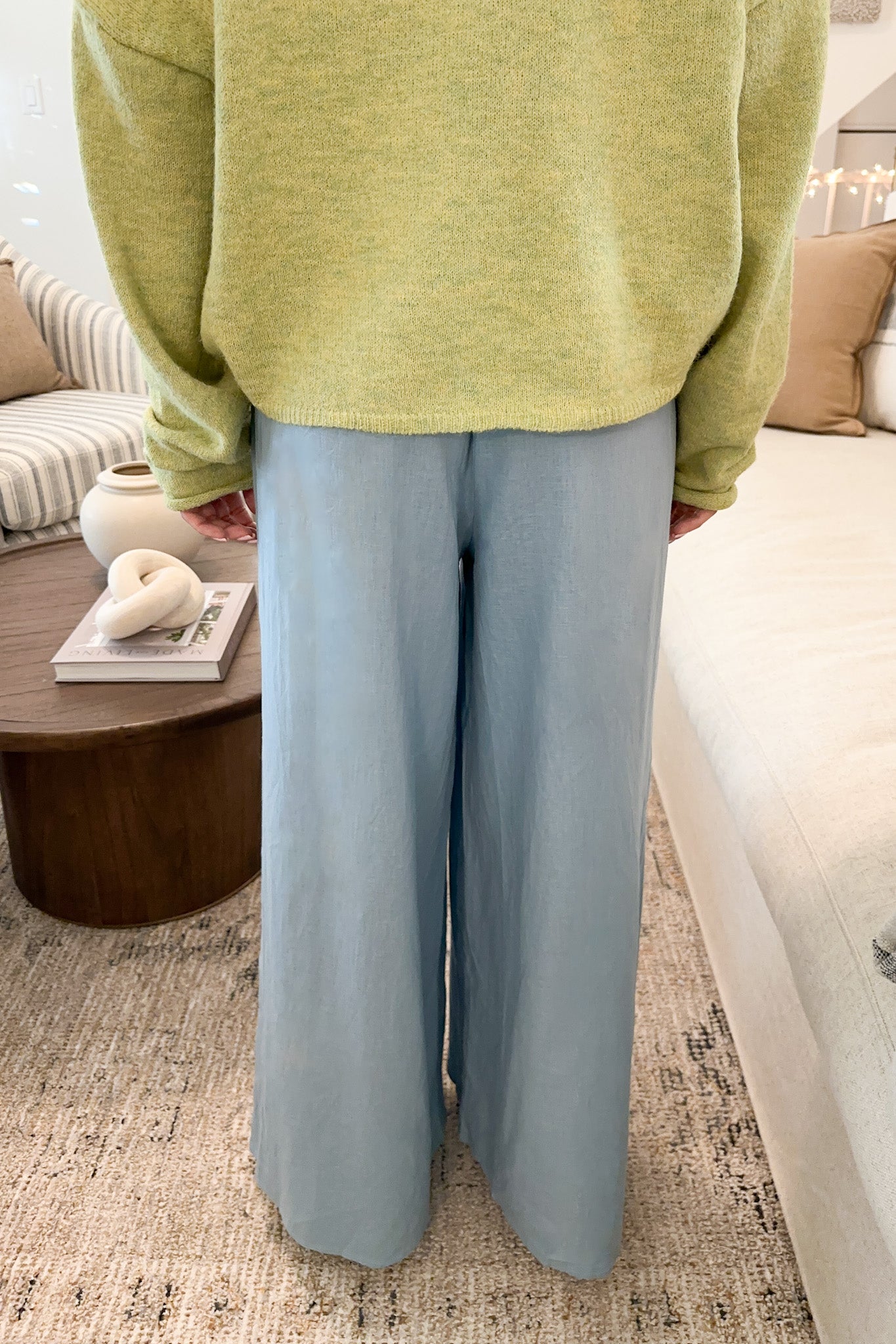 Bermuda Lightweight Linen Pants - Neutral Ground