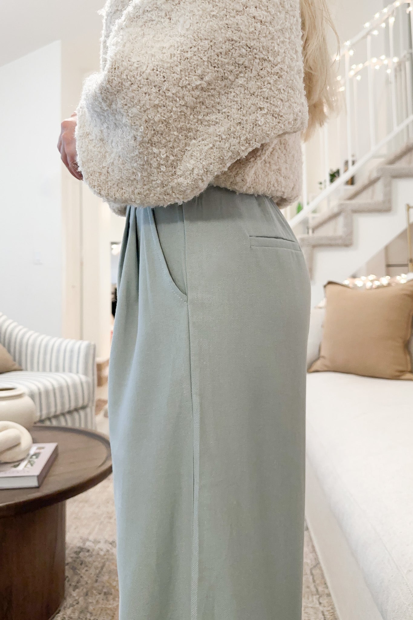 Billie Wide Silhouette Pants - Neutral Ground