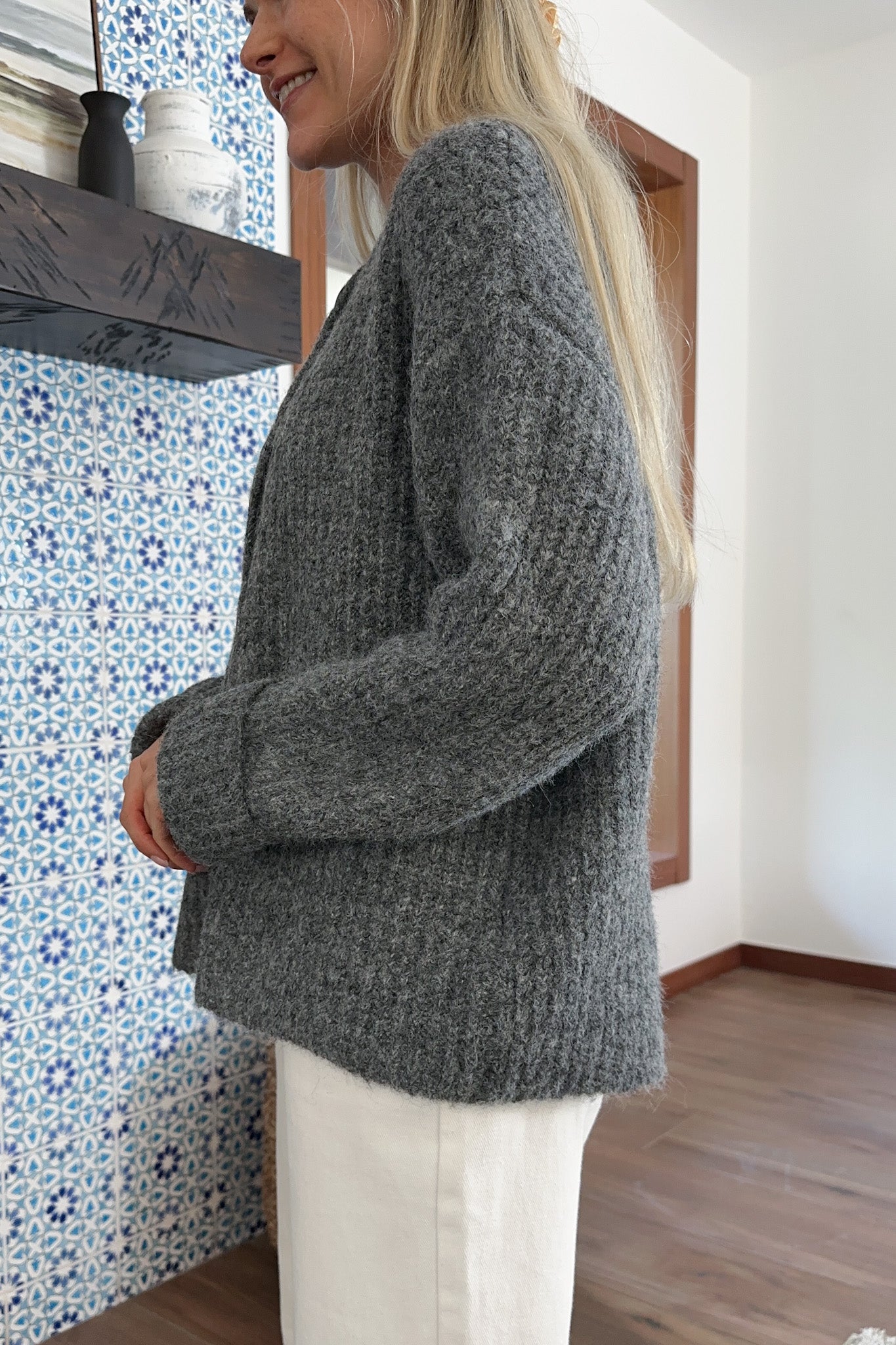 Bristol Button Down Cardigan - Neutral Ground