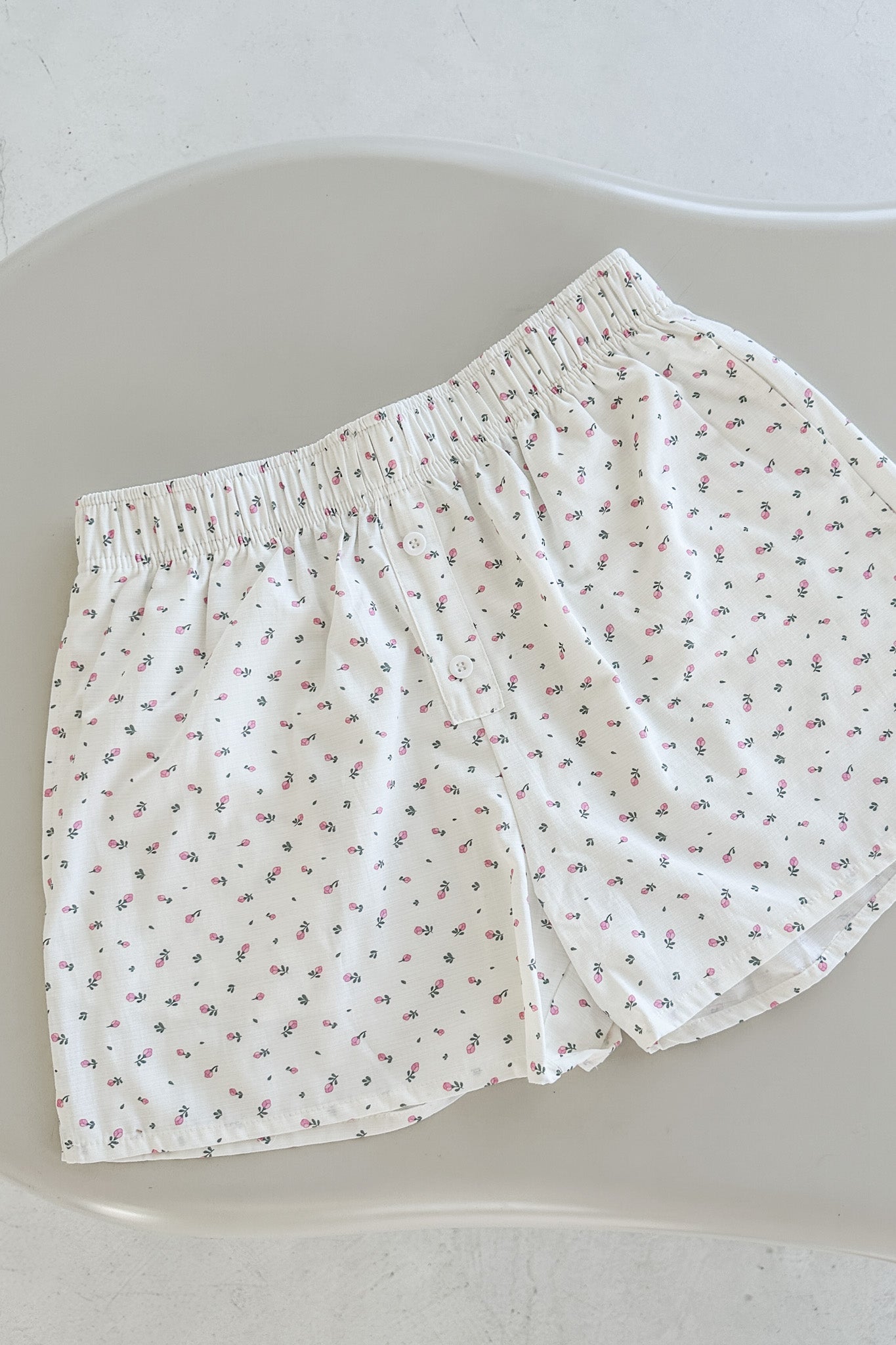 Bunches of Roses Everyday Boxer Style Shorts - Neutral Ground