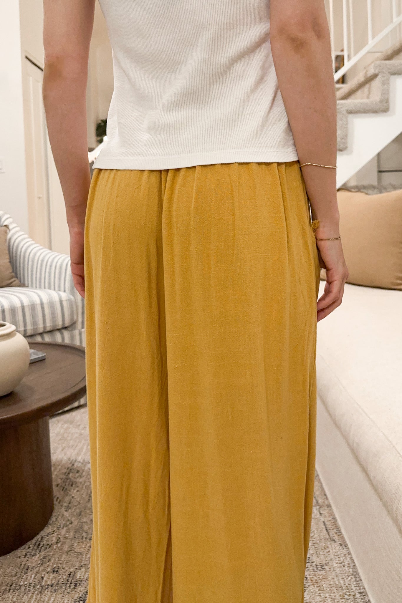 Cabana Linen Pant in Honey - Neutral Ground