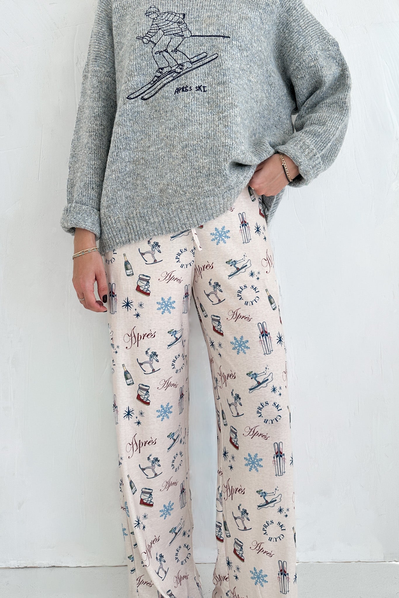 Champaign Problems Winter Pattern Pants - Neutral Ground
