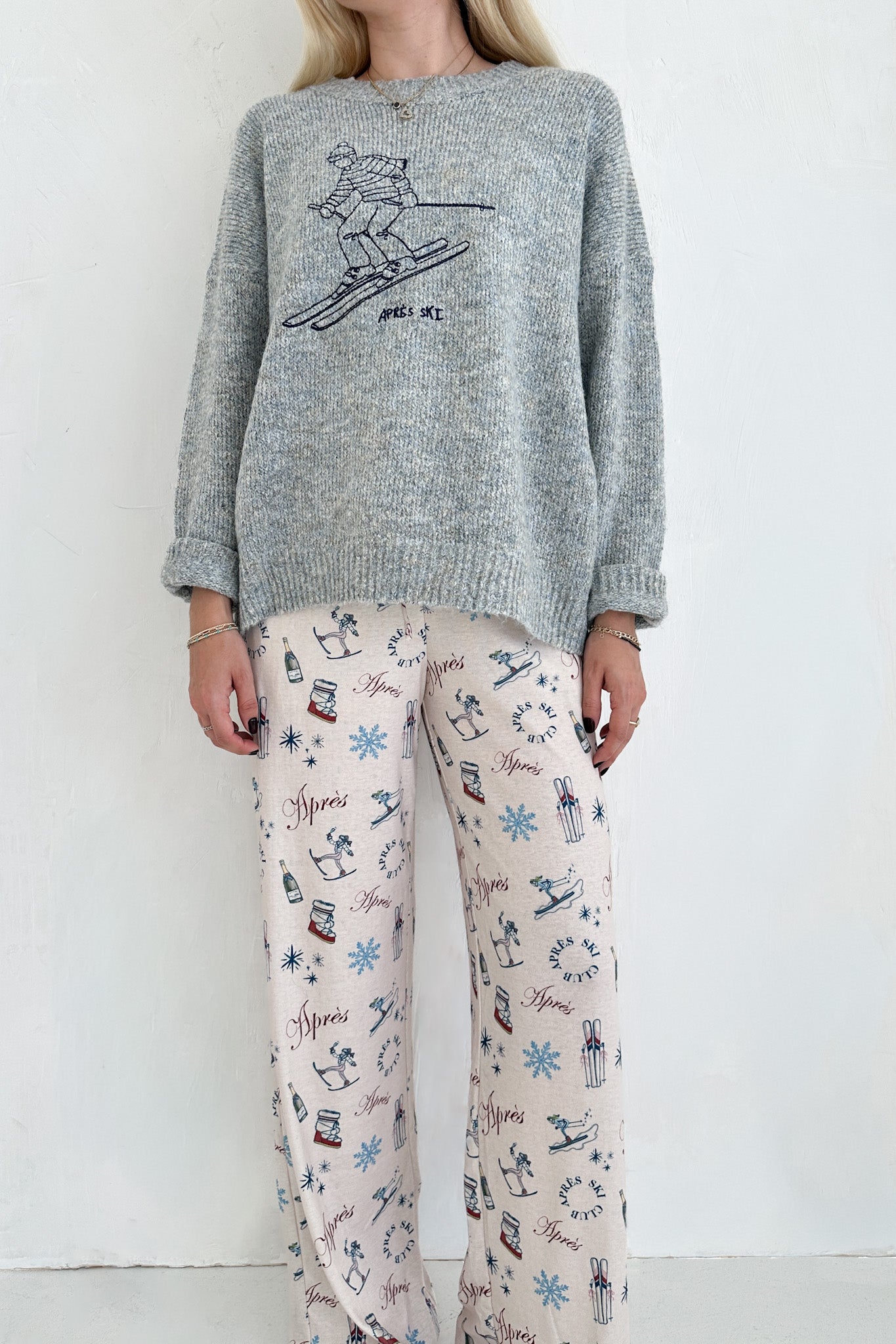 Champaign Problems Winter Pattern Pants - Neutral Ground