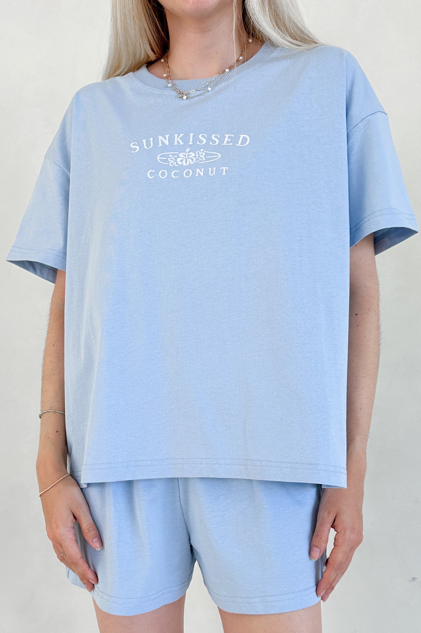 Coconut Shorts in Coastal Blue - Neutral Ground