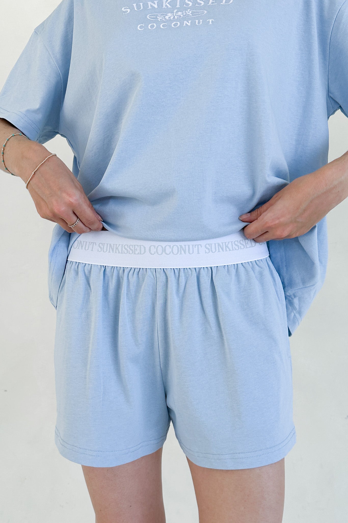 Coconut Shorts in Coastal Blue - Neutral Ground