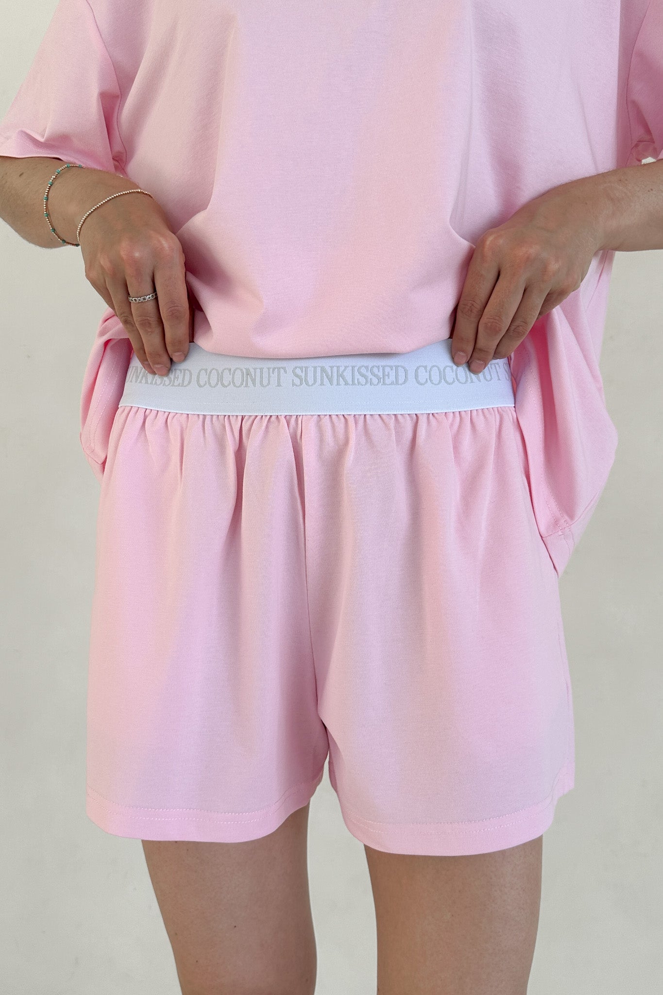 Coconut Shorts in Coastal Sunset Pink - Neutral Ground