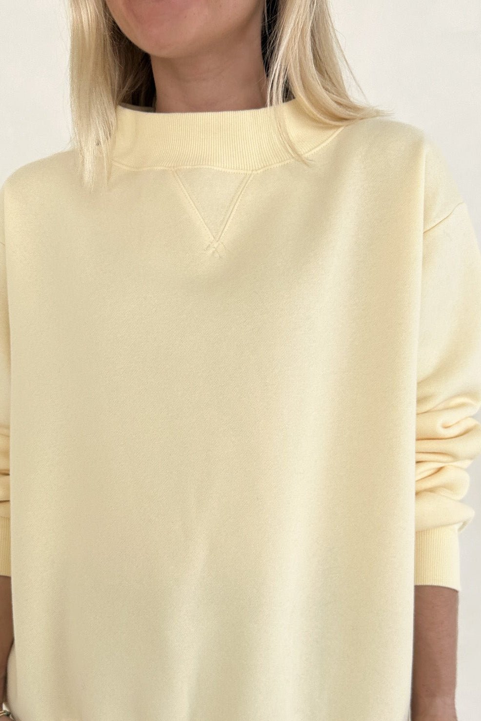 Coffee Run Mockneck Sweatshirt in Butter - Neutral Ground