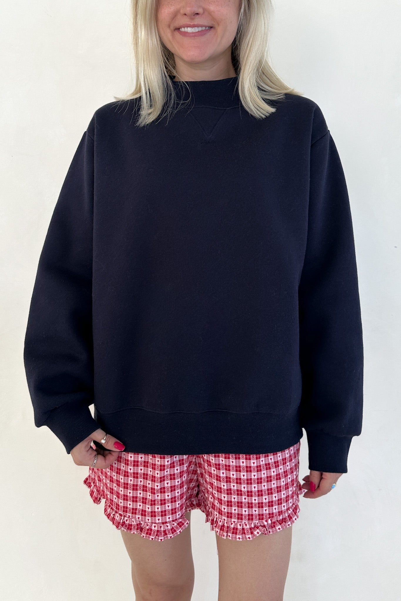 Coffee Run Mockneck Sweatshirt in Navy - Neutral Ground