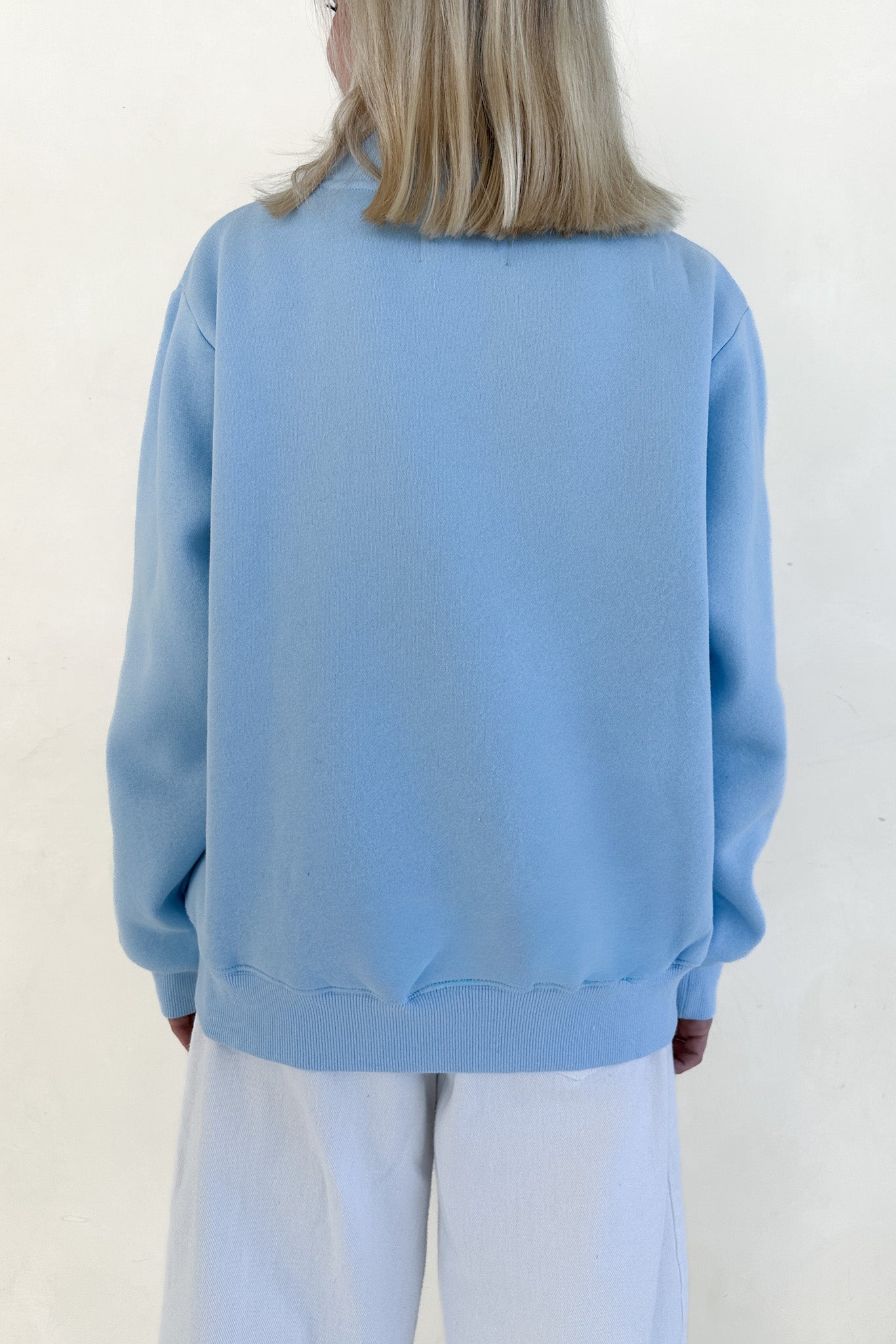 Coffee Run Mockneck Sweatshirt in Sky Blue - Neutral Ground