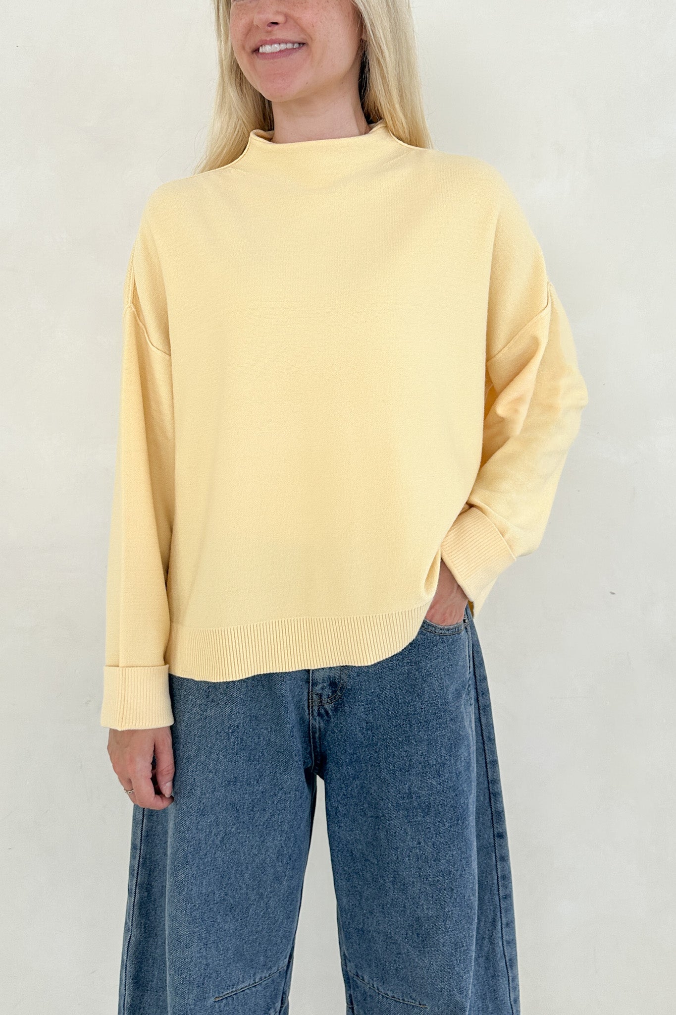 Connie Mockneck Knit Pullover Sweater - Neutral Ground