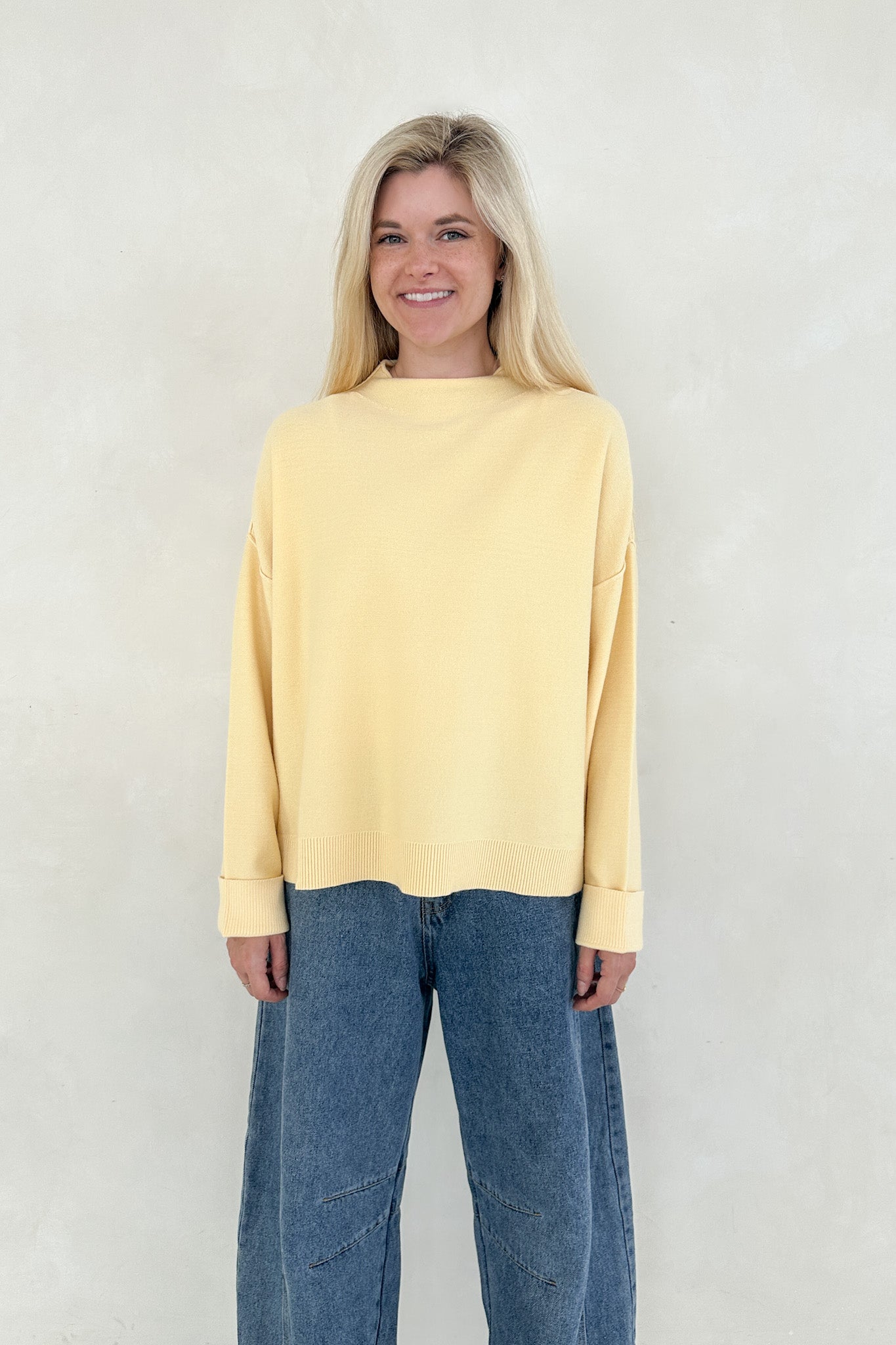 Connie Mockneck Knit Pullover Sweater - Neutral Ground