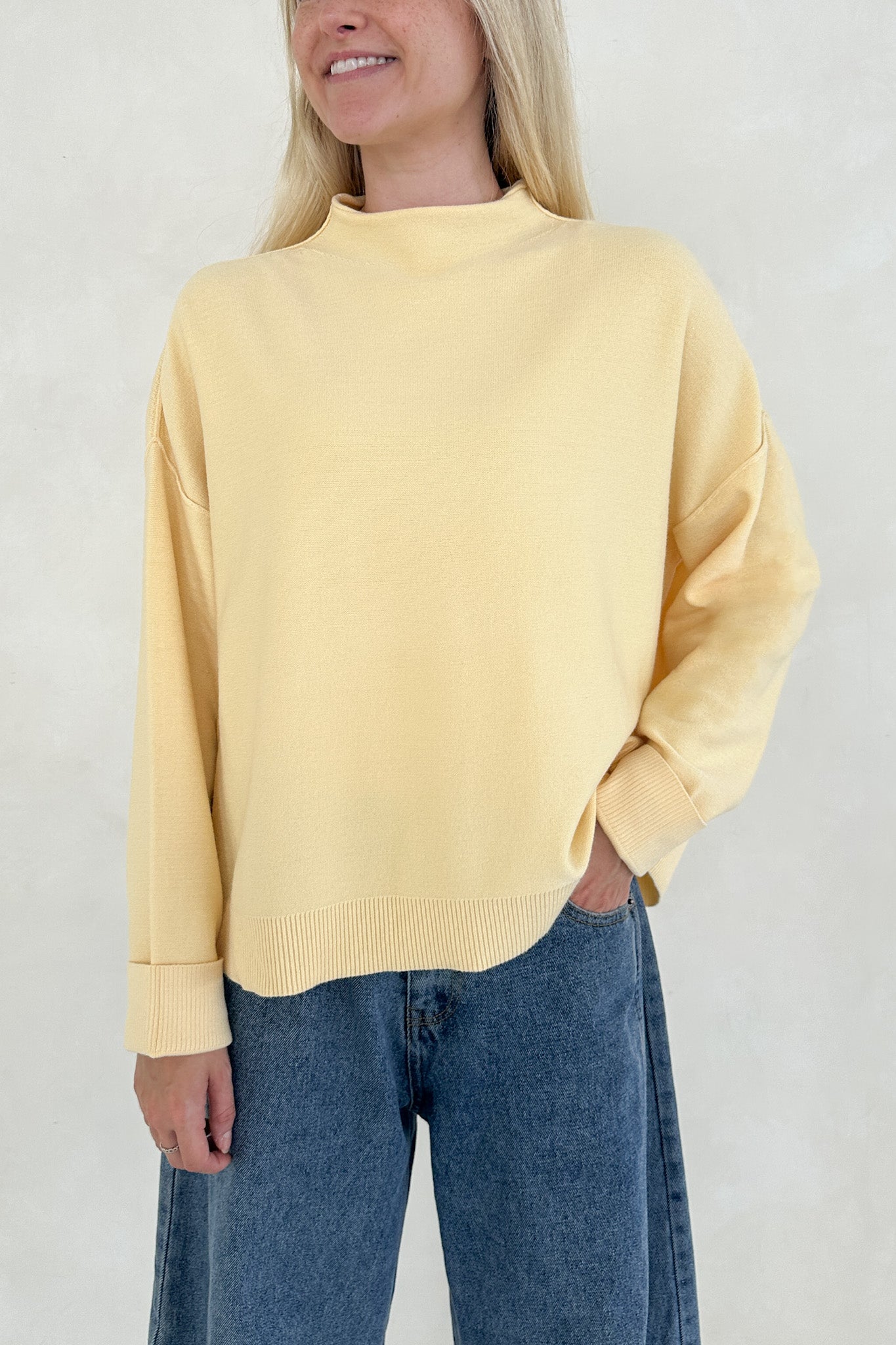 Connie Mockneck Knit Pullover Sweater - Neutral Ground