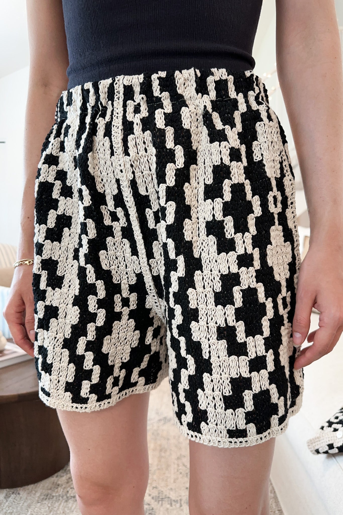 Cove Crochet Cotton Shorts - Neutral Ground