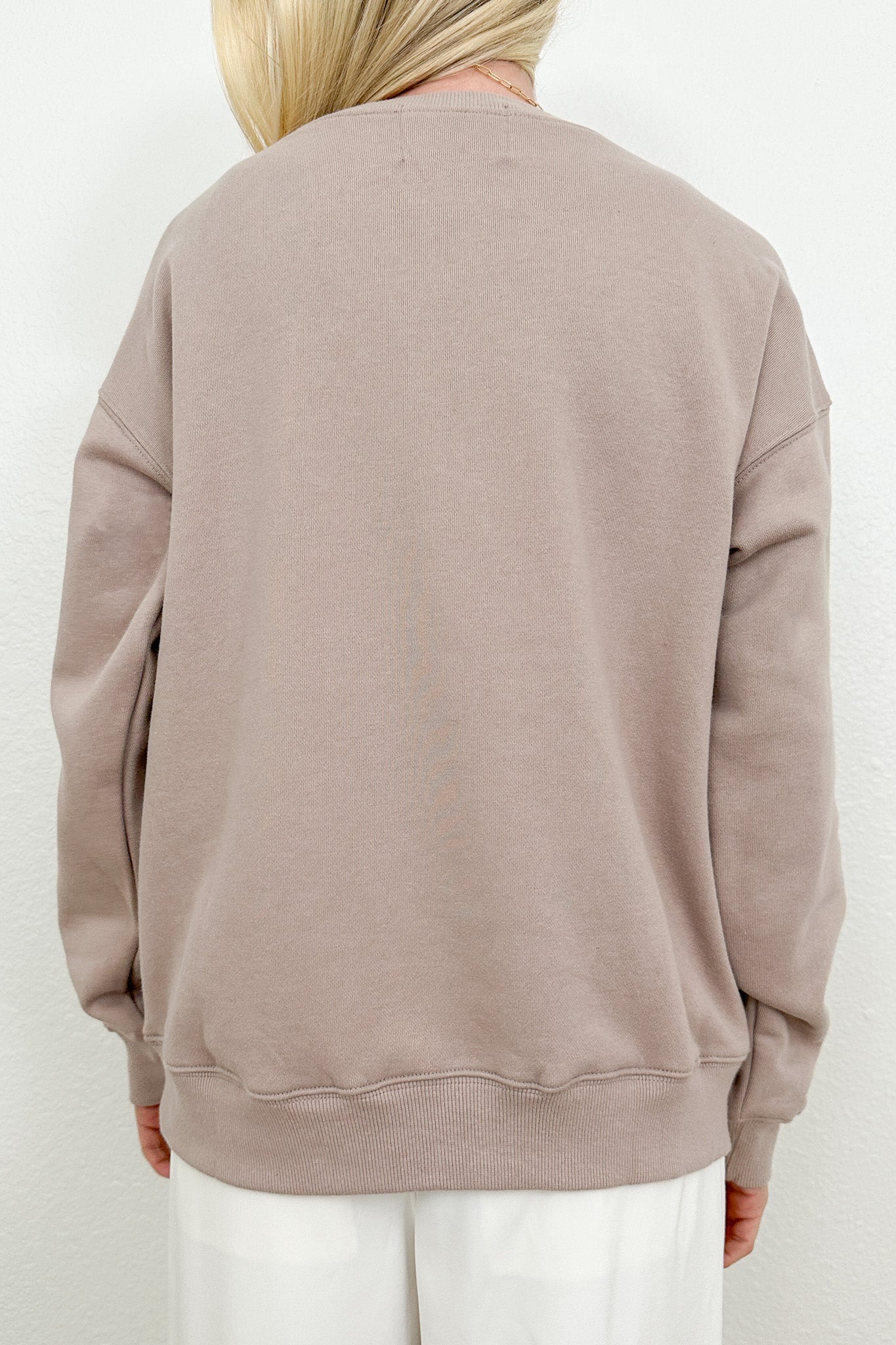 Crew Pullover Sweatshirt in Dusty Rose - Neutral Ground