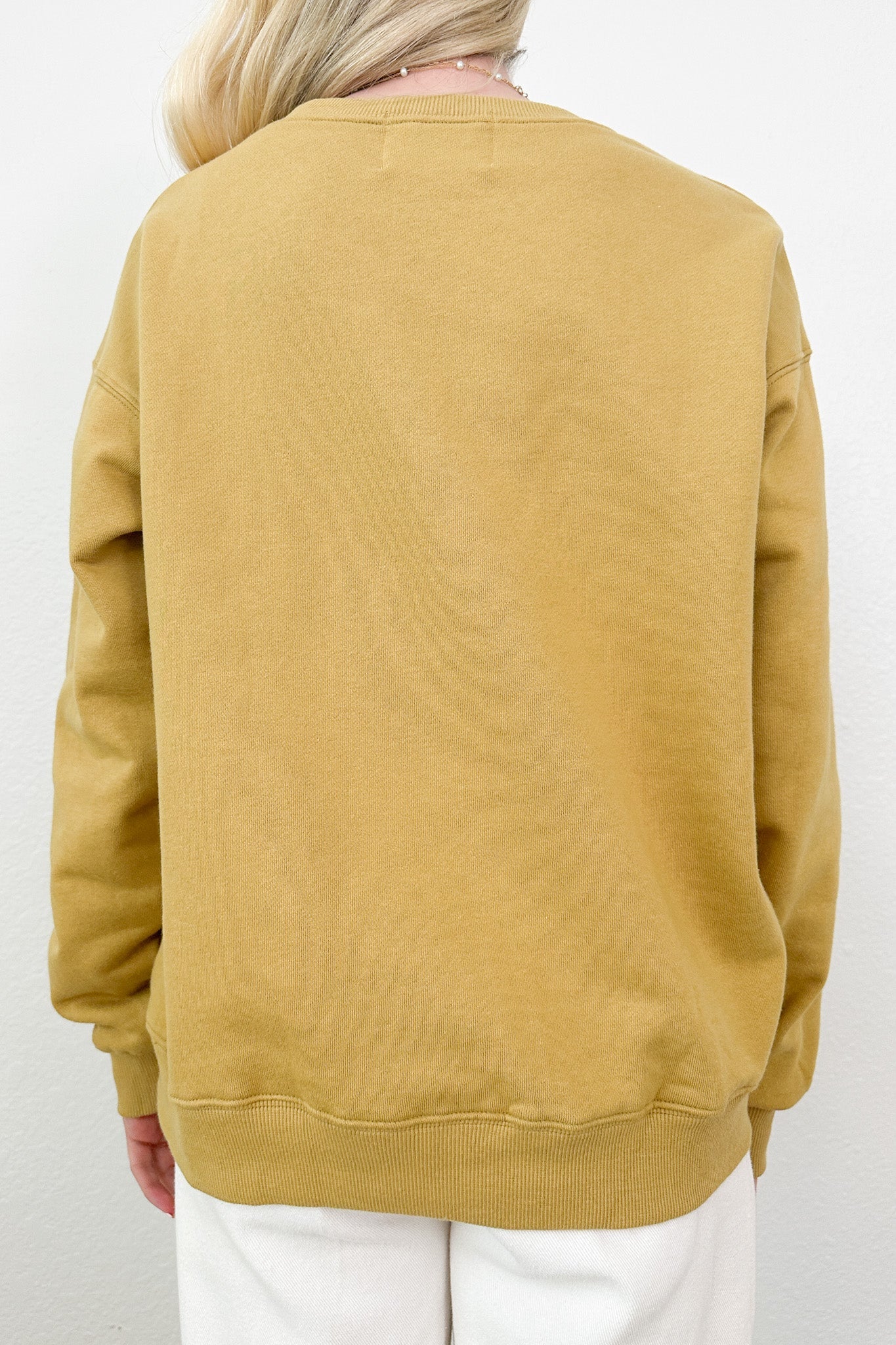 Crew Pullover Sweatshirt in Mustard - Neutral Ground