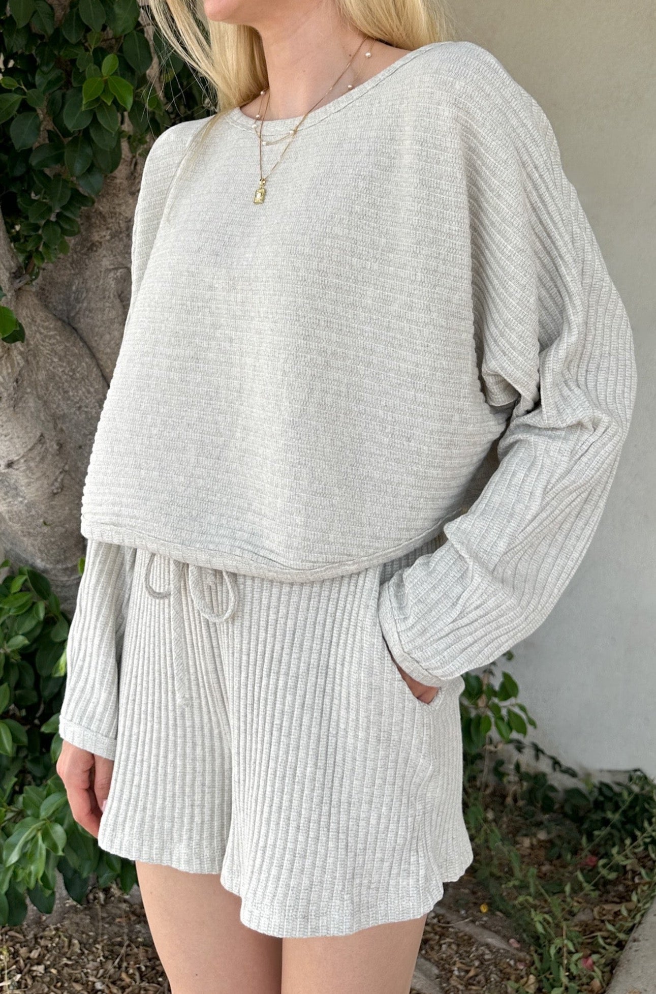 Daily Ribbed Knit Pullover - Neutral Ground