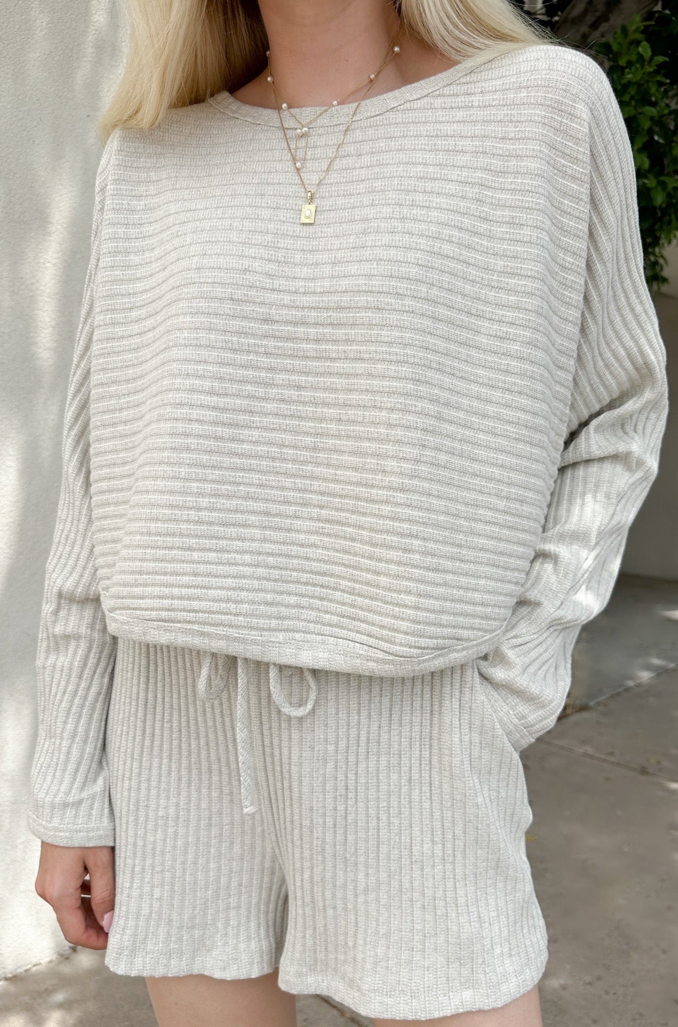 Daily Ribbed Knit Pullover - Neutral Ground