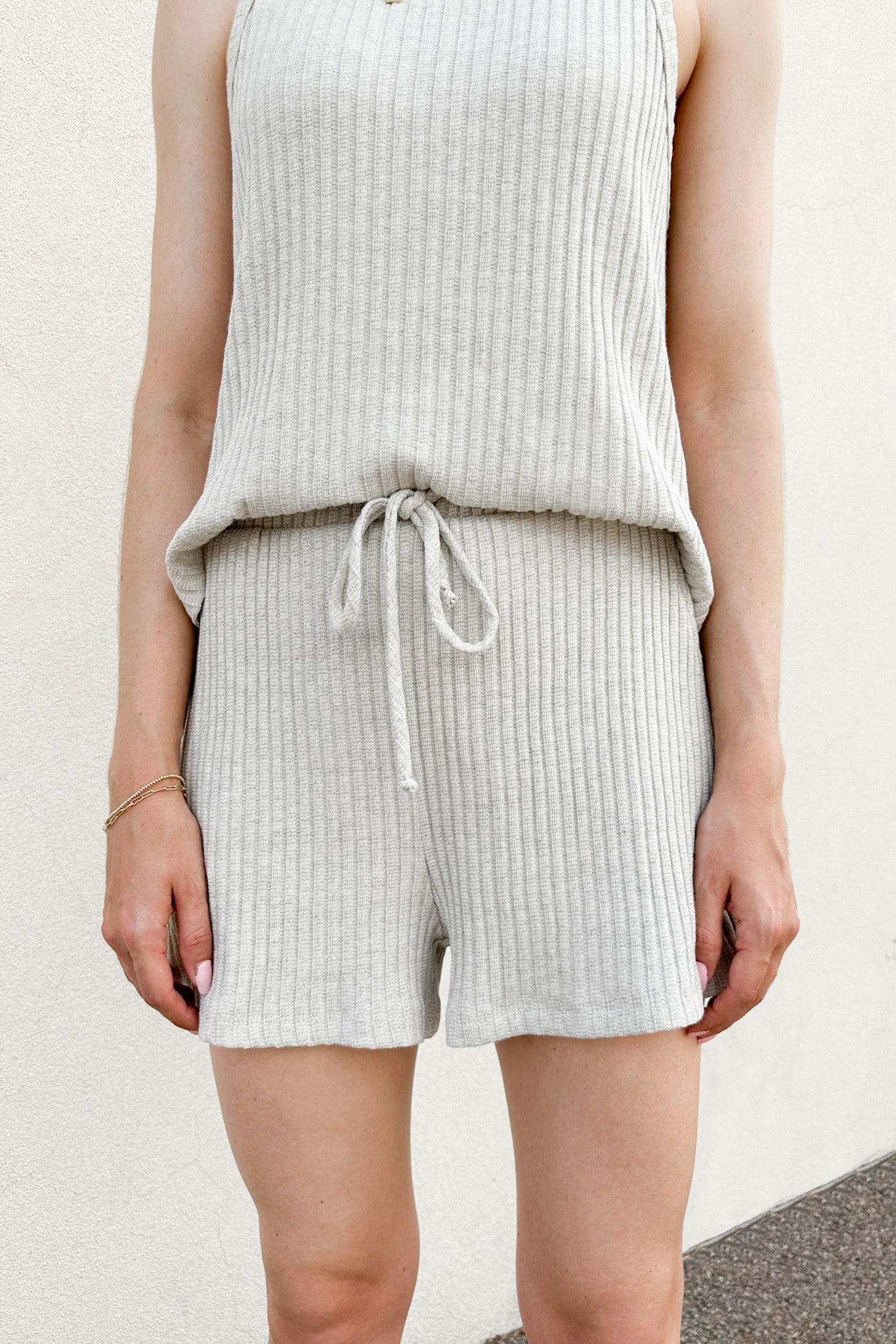 Daily Ribbed Knit Shorts - Neutral Ground