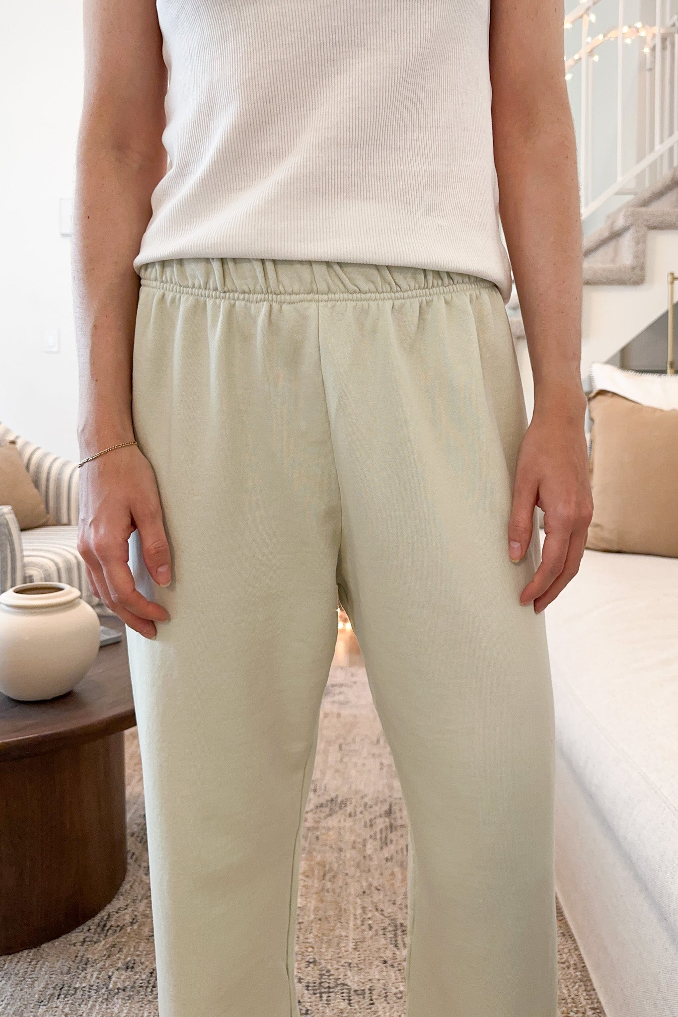 Dakota Organic Cotton Jogger Pants in Seafoam - Neutral Ground