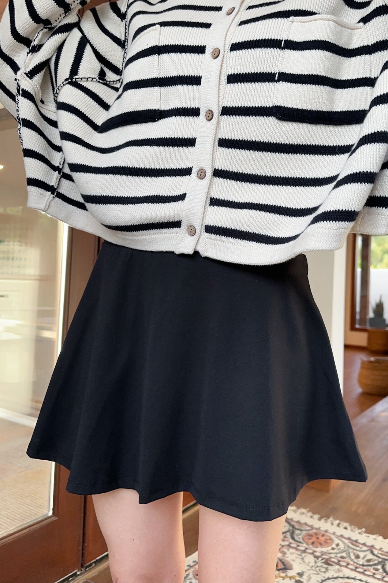 Dance With Me Tennis Skort in Black - Neutral Ground