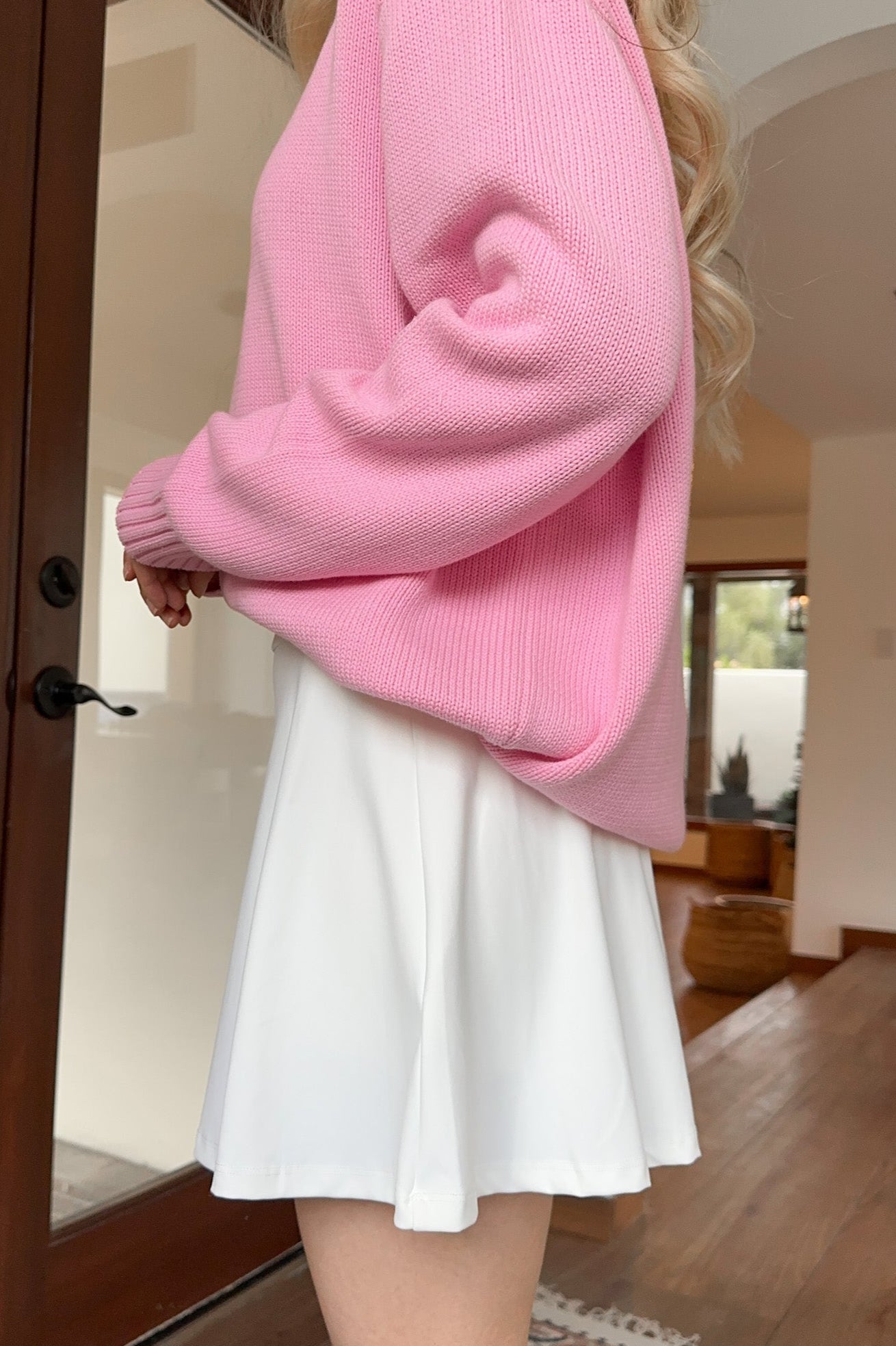 Dance With Me Tennis Skort in White - Neutral Ground