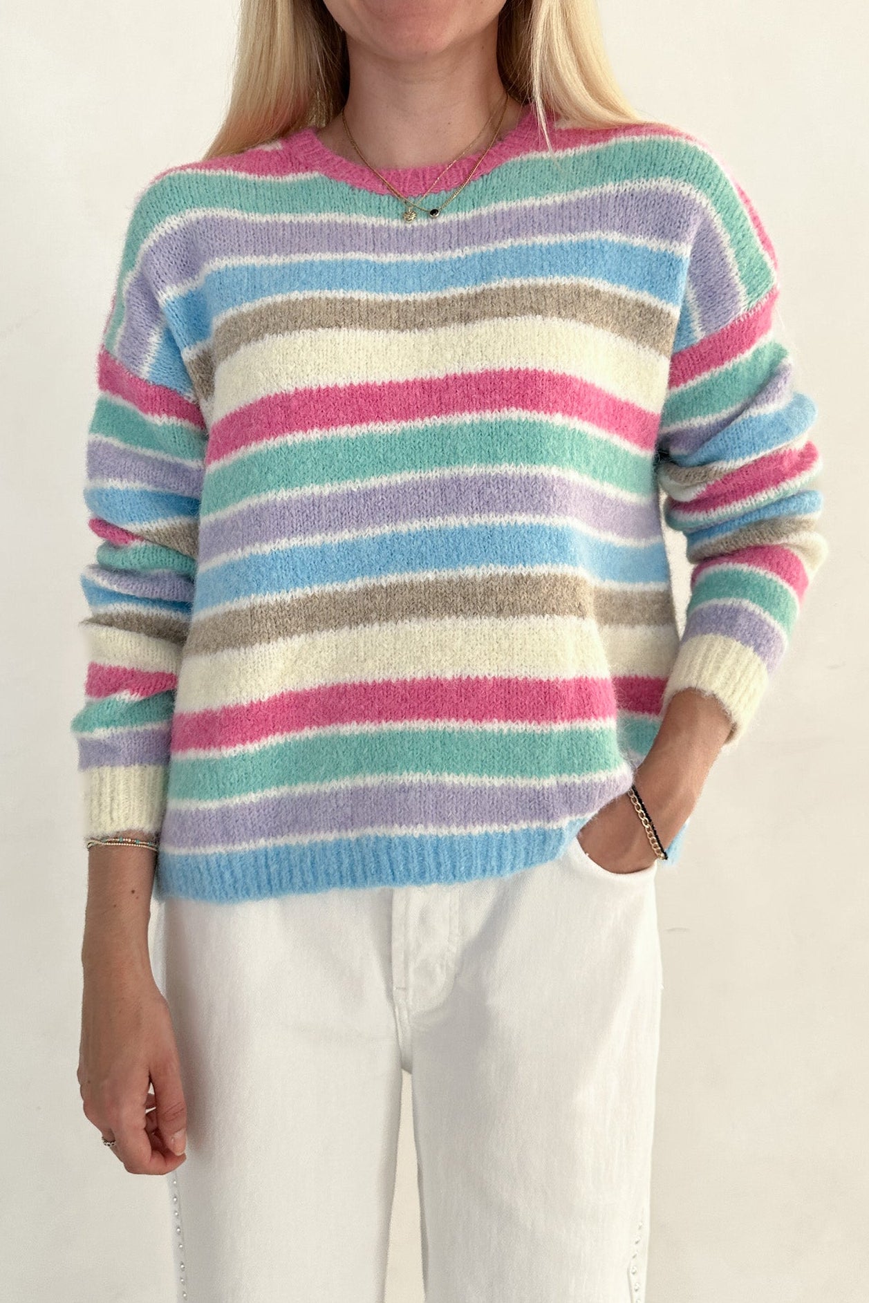 Dream House Knit Sweater in Rainbow - Neutral Ground