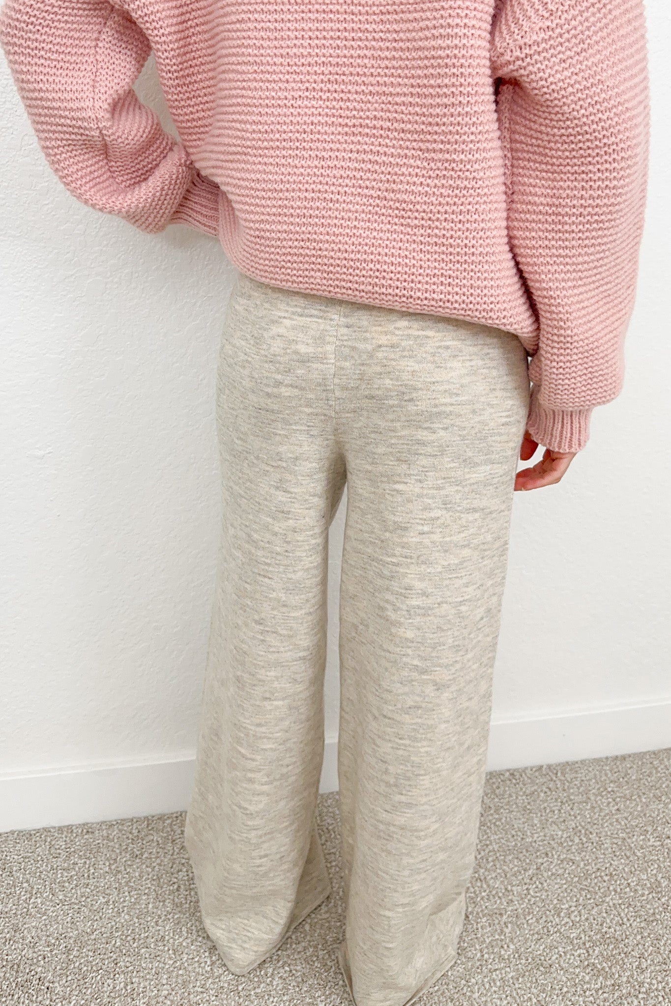 Dunes Straight Leg Sweater Pants in Grey Mist - Neutral Ground