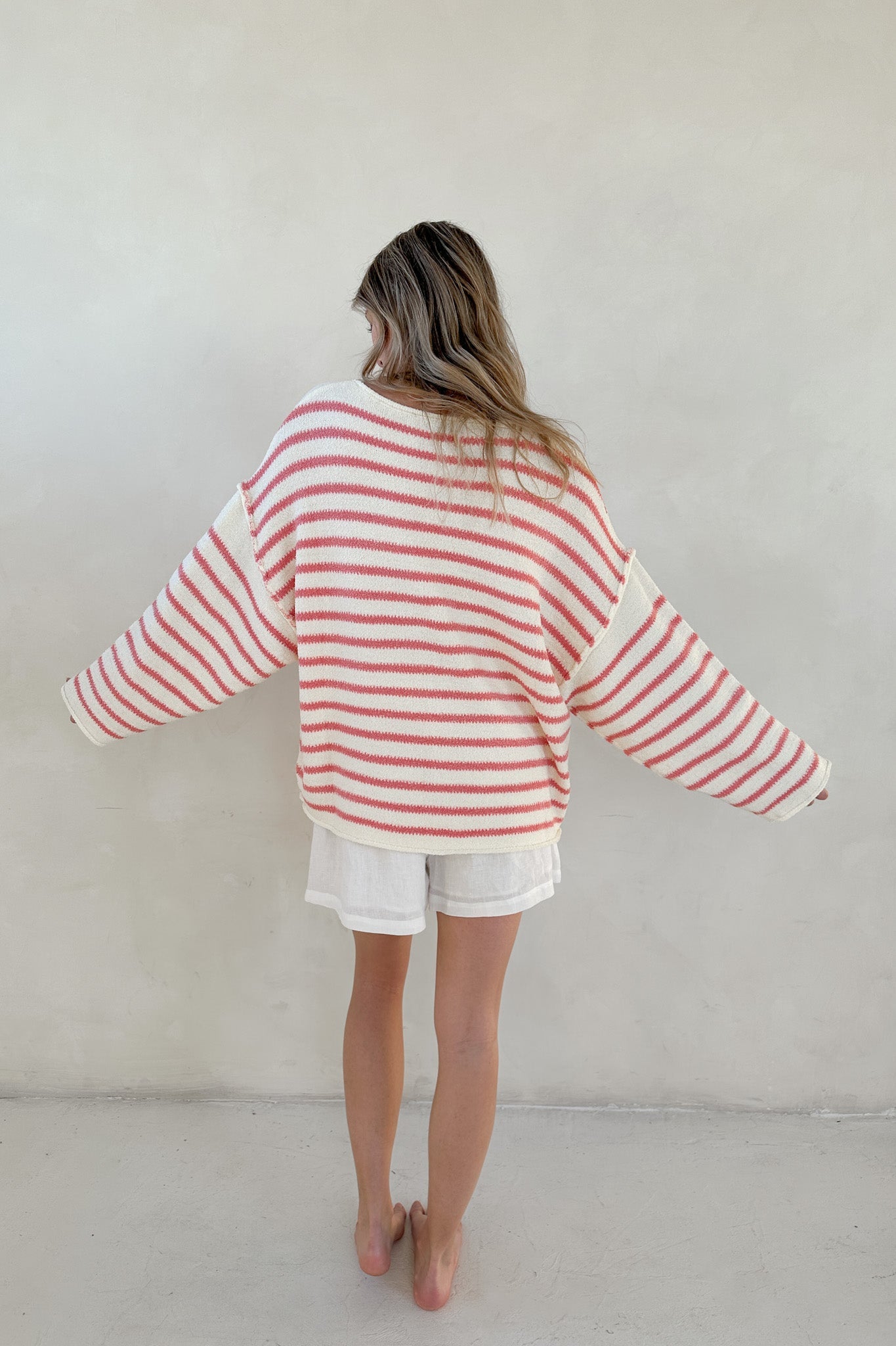 Endless Summer Oversized Sweater in Berry Pink - Neutral Ground
