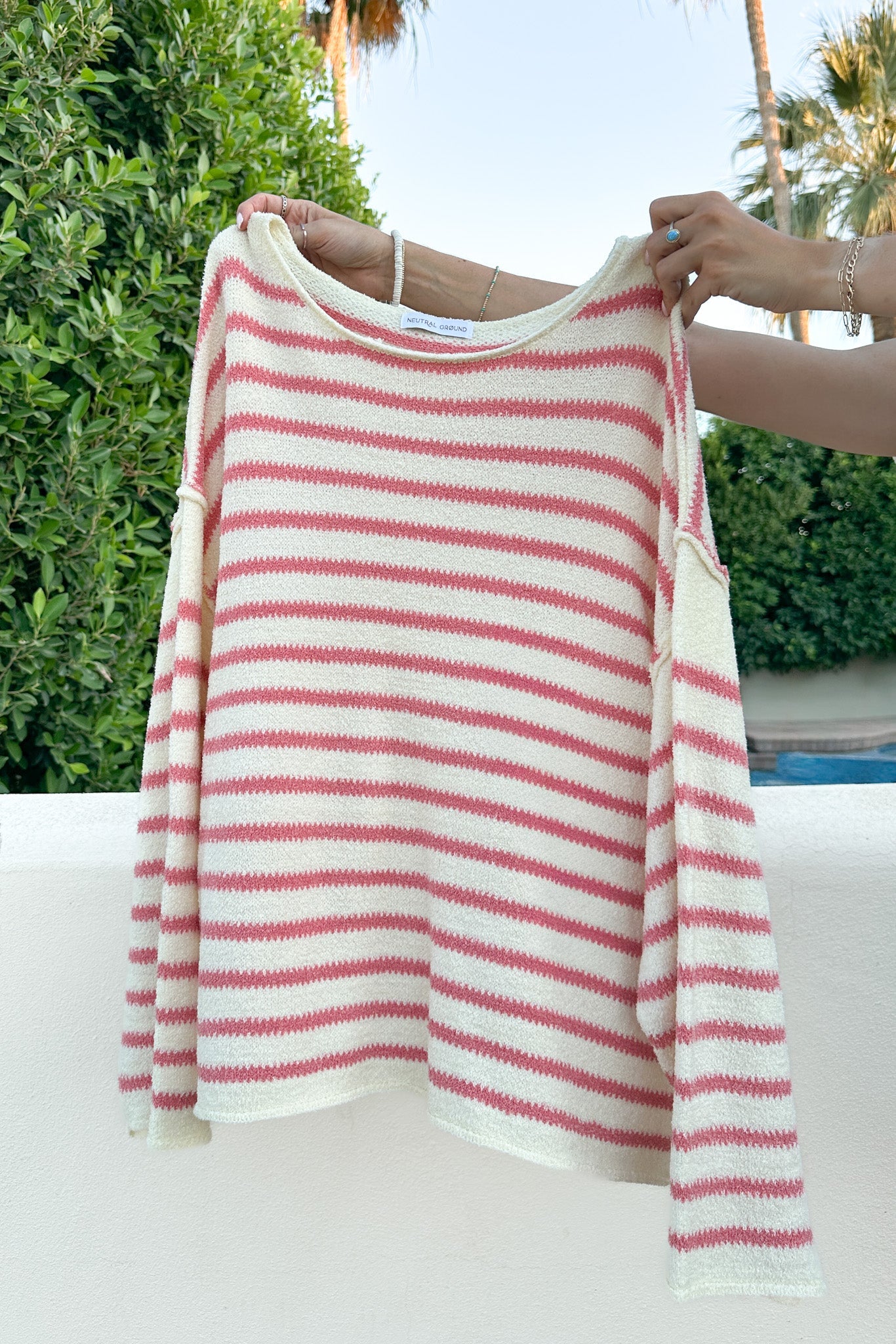 Endless Summer Oversized Sweater in Sunset Pink - Neutral Ground