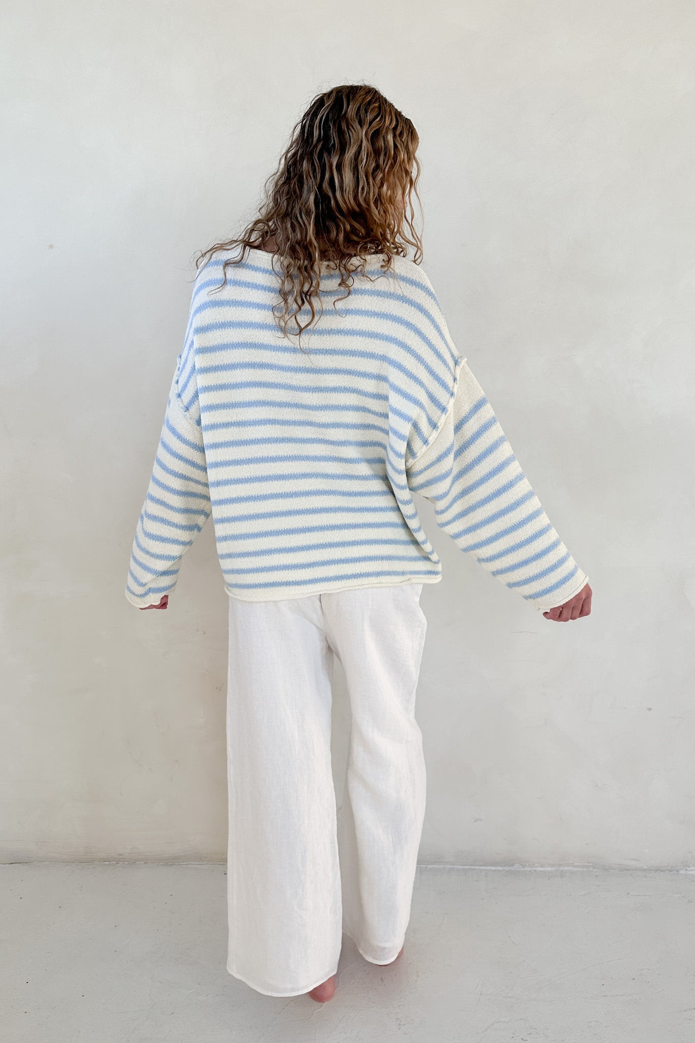 Endless Summer Oversized Sweater in Surf Blue - Neutral Ground