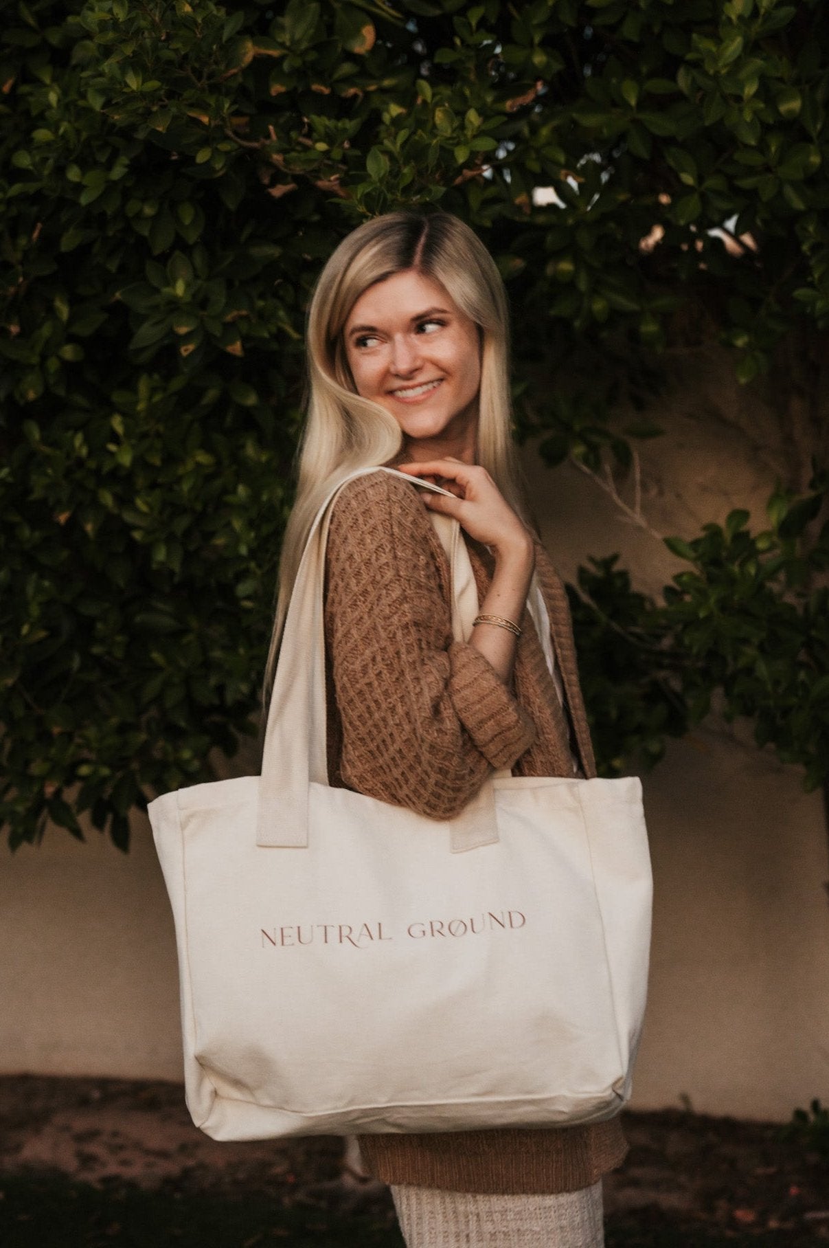 Everyday Canvas Tote Bag - Neutral Ground