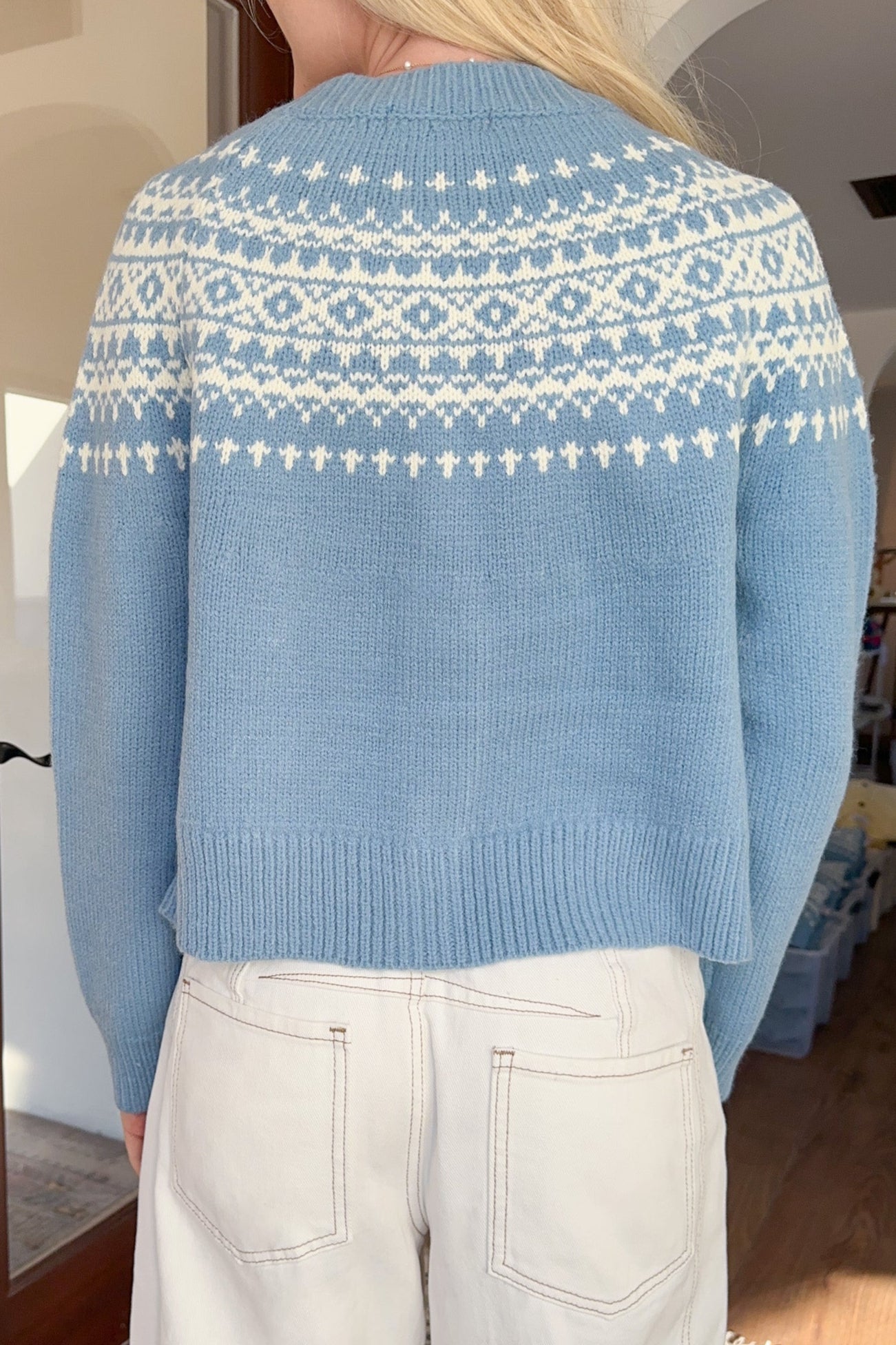 Evie Cardigan in Dusty Blue - Neutral Ground