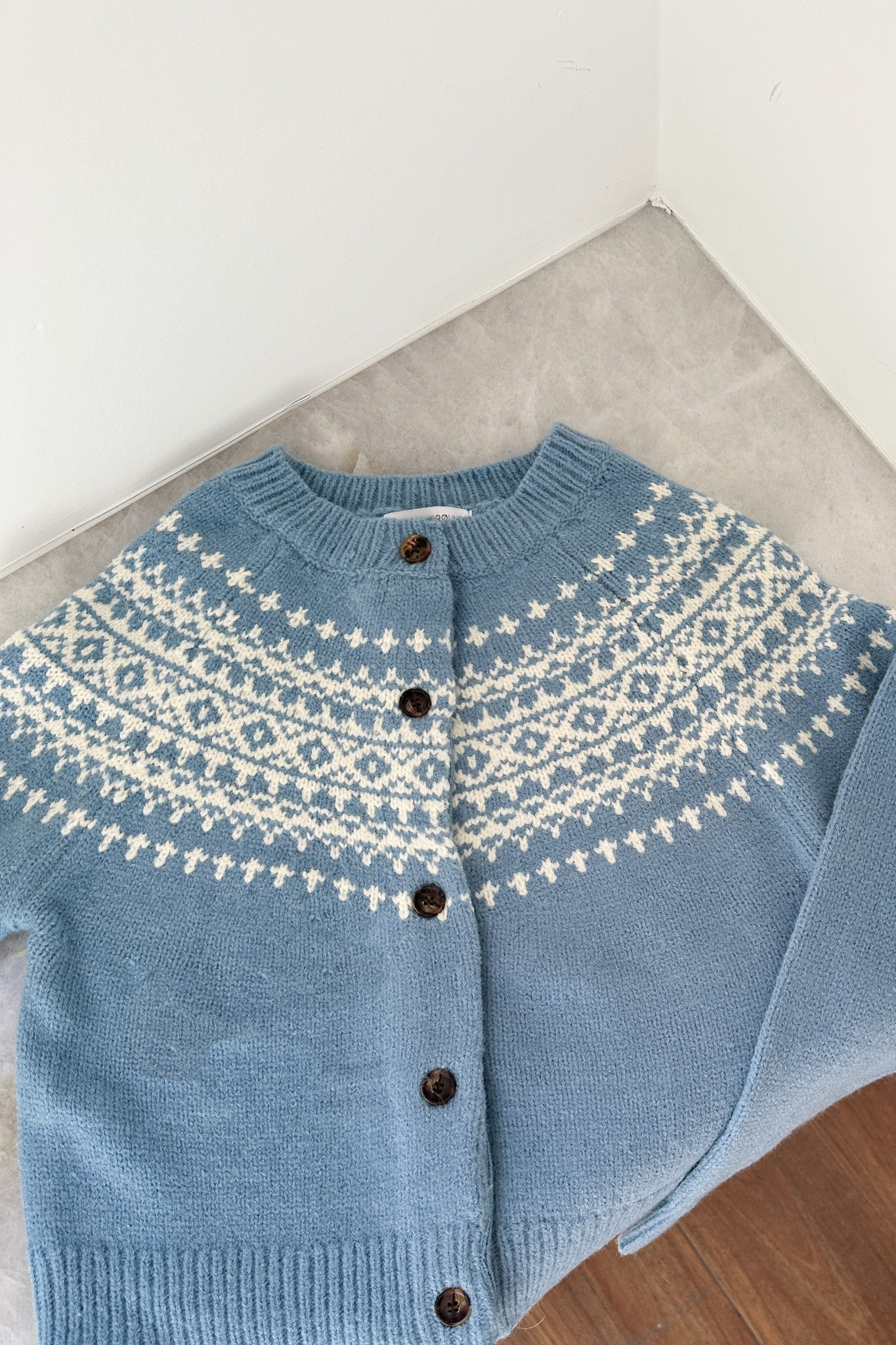Evie Cardigan in Dusty Blue - Neutral Ground