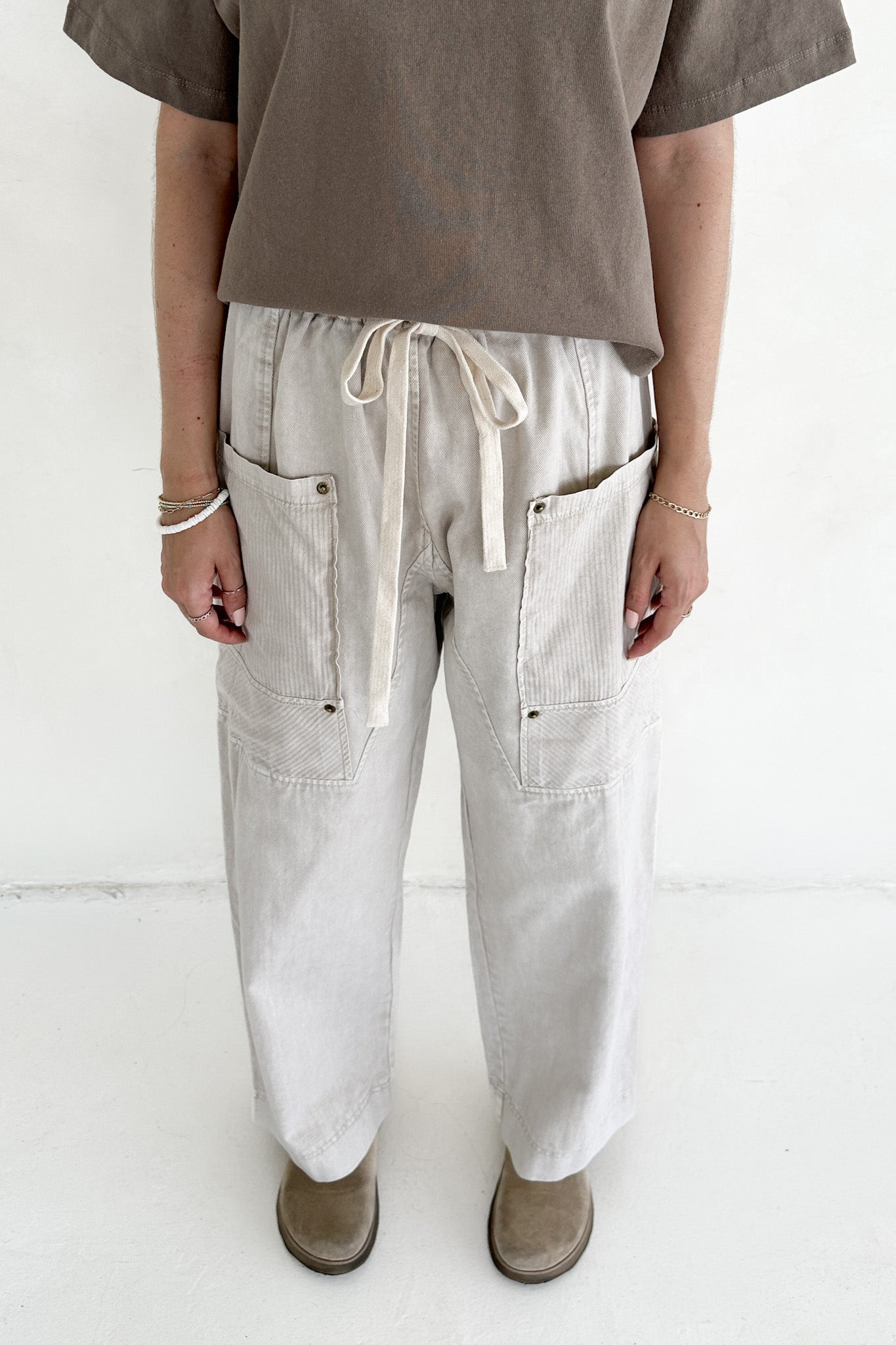 Foundry Patch Pocket Cotton Pants - Neutral Ground