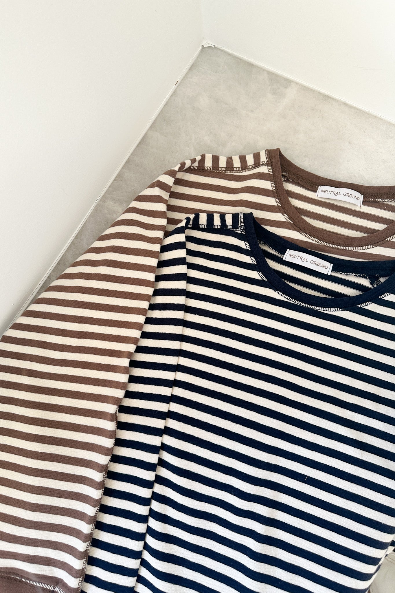 Frankie Cotton Striped Pullover Top in Navy - Neutral Ground