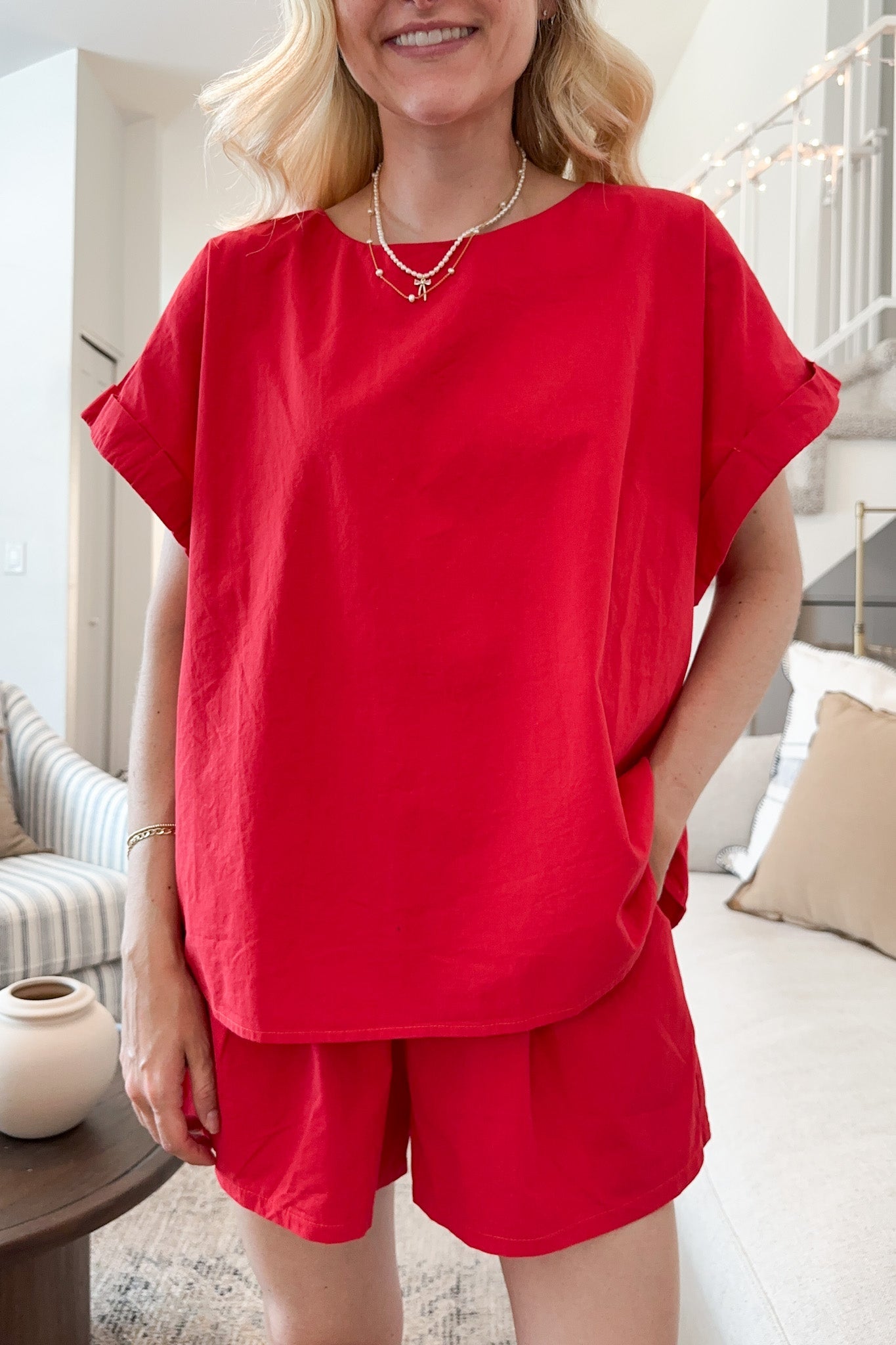 Gameday Shorts in Cardinal Red - Neutral Ground