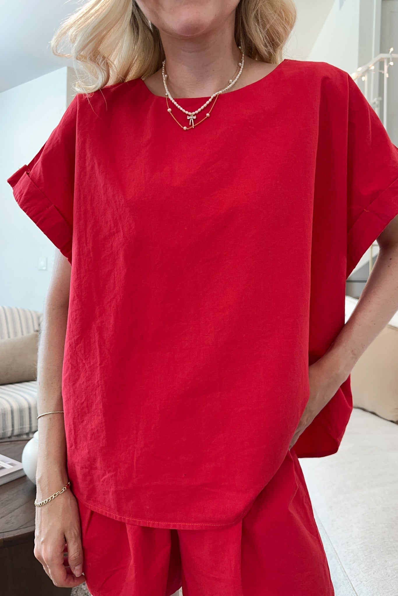 Gameday Top in Cardinal Red - Neutral Ground