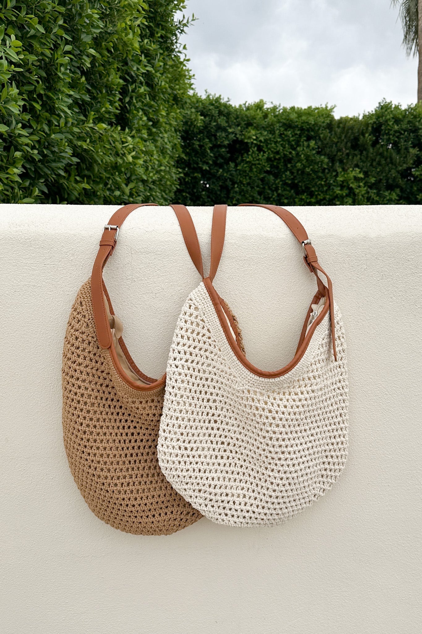 Getaway Crochet Shoulder Bag in Ivory - Neutral Ground