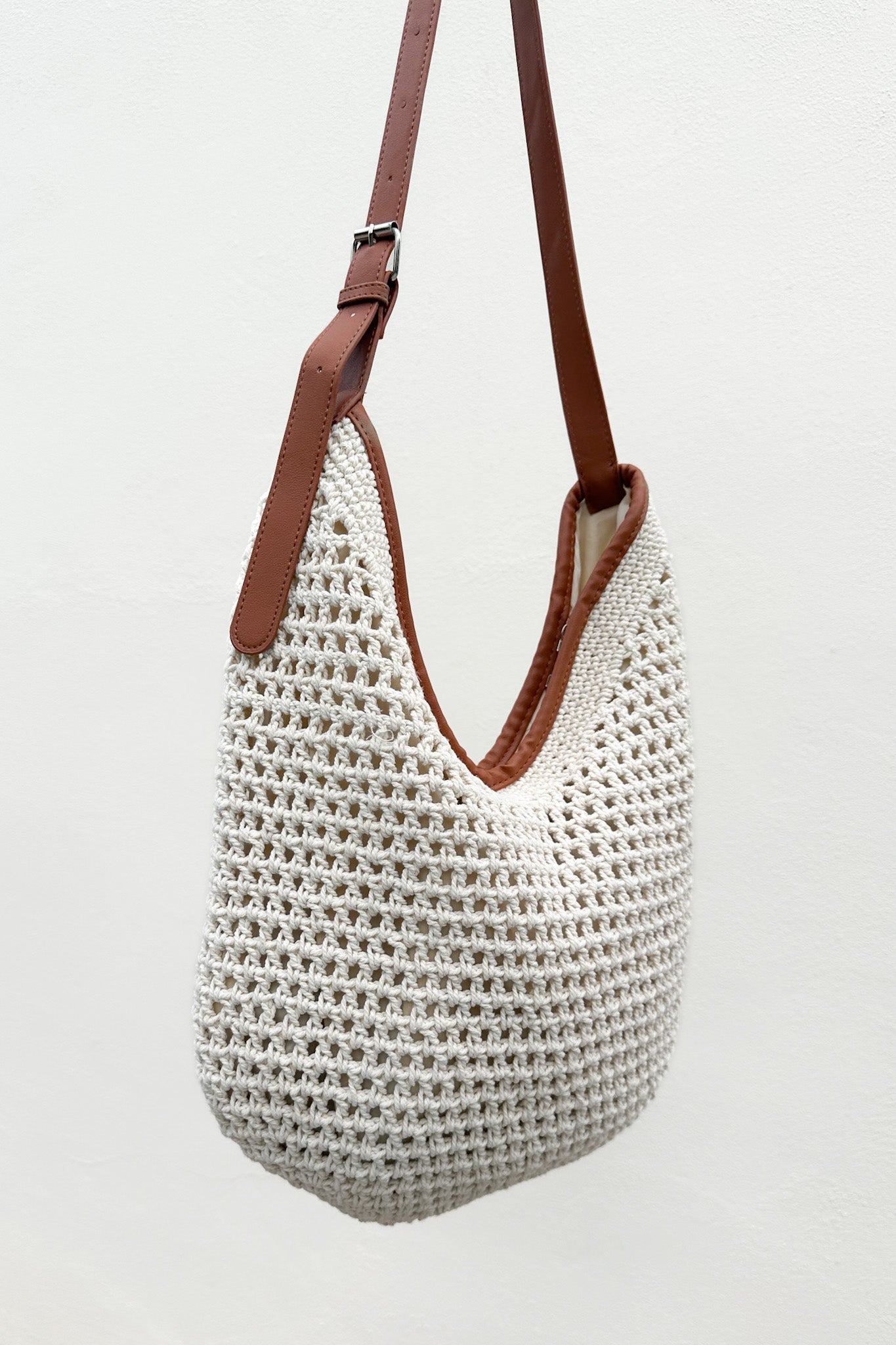 Getaway Crochet Shoulder Bag in Ivory - Neutral Ground