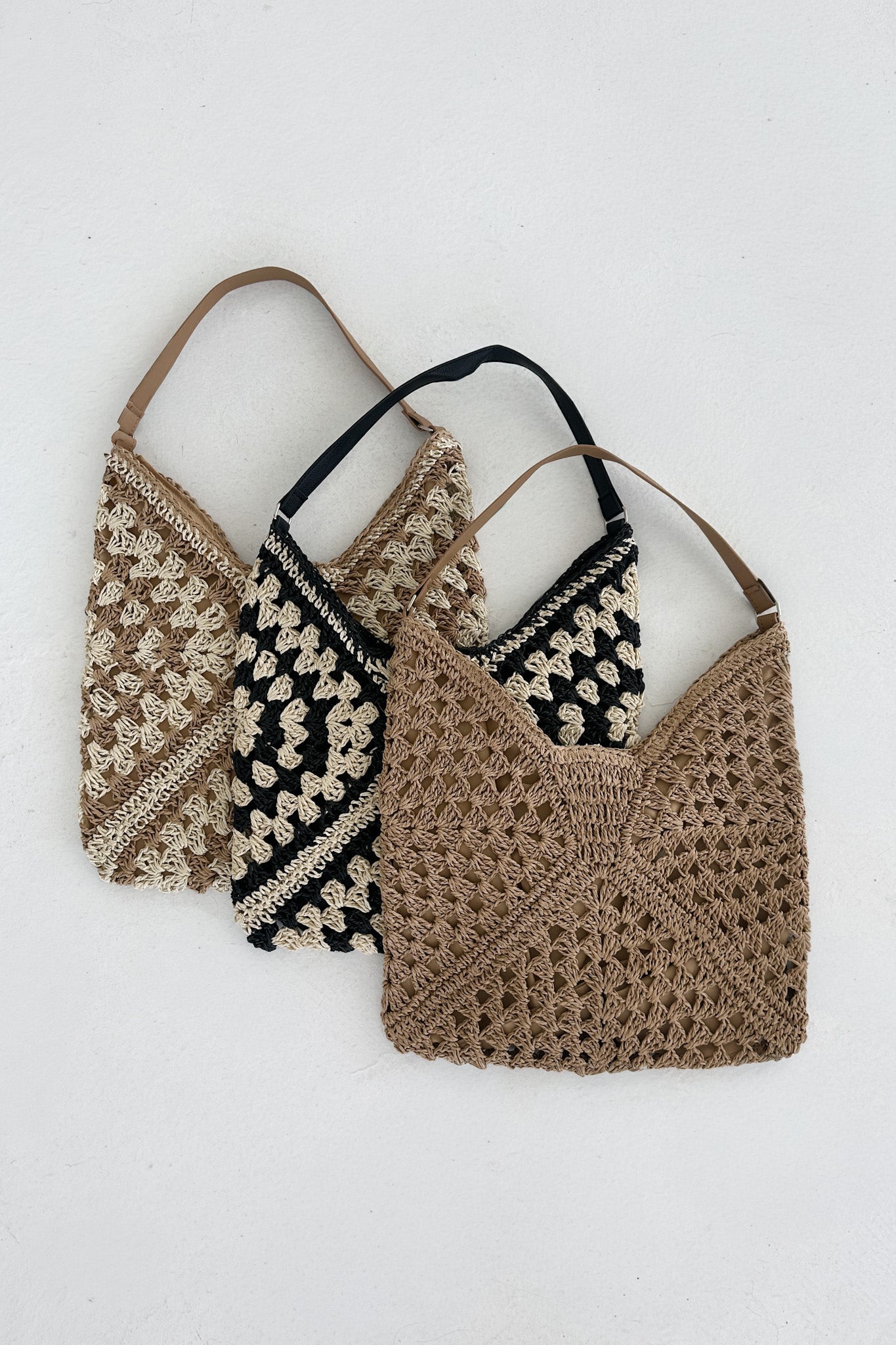 Getaway Crochet Shoulder Bag in Tan - Neutral Ground