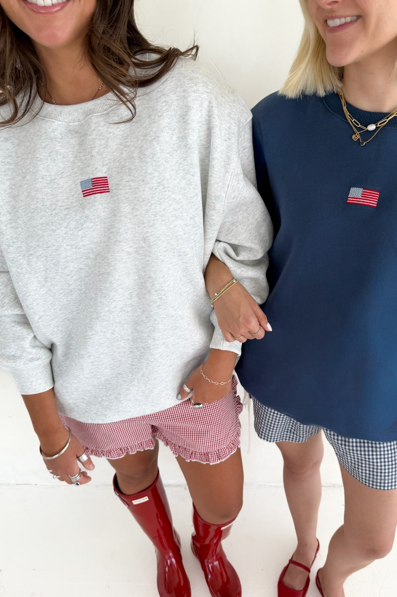 Glory Days Slouchy Crew Sweatshirt in White Melange - Neutral Ground