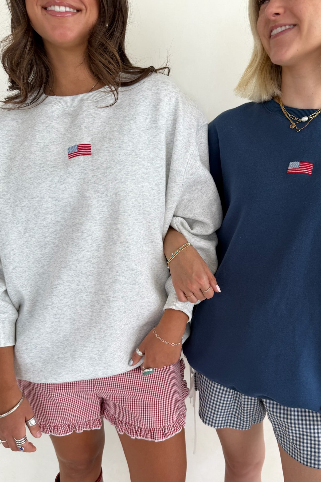 Glory Days Slouchy Crew Sweatshirt in White Melange - Neutral Ground