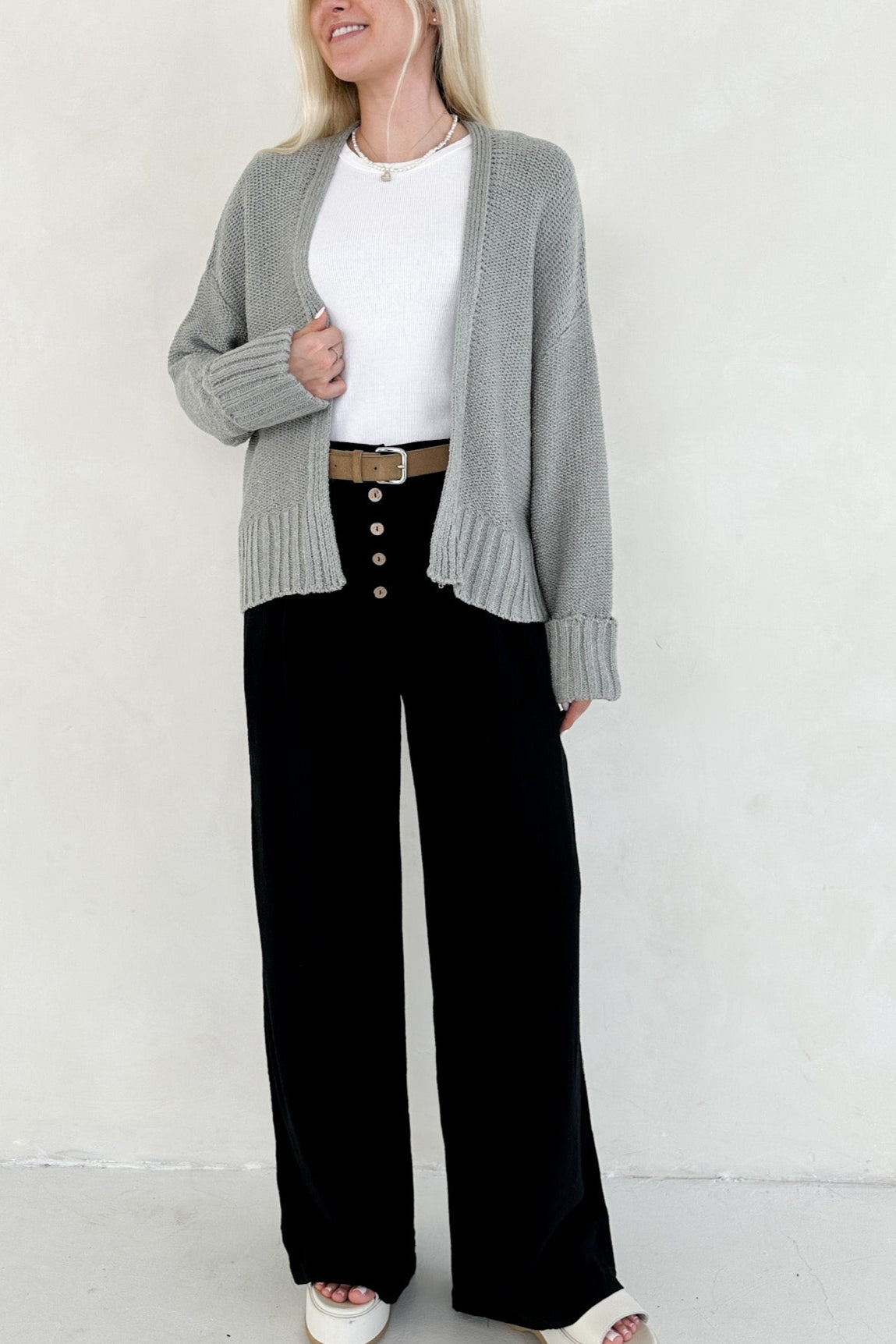 Golden Hour Soft Linen High Waisted Palazzo Pants - Neutral Ground