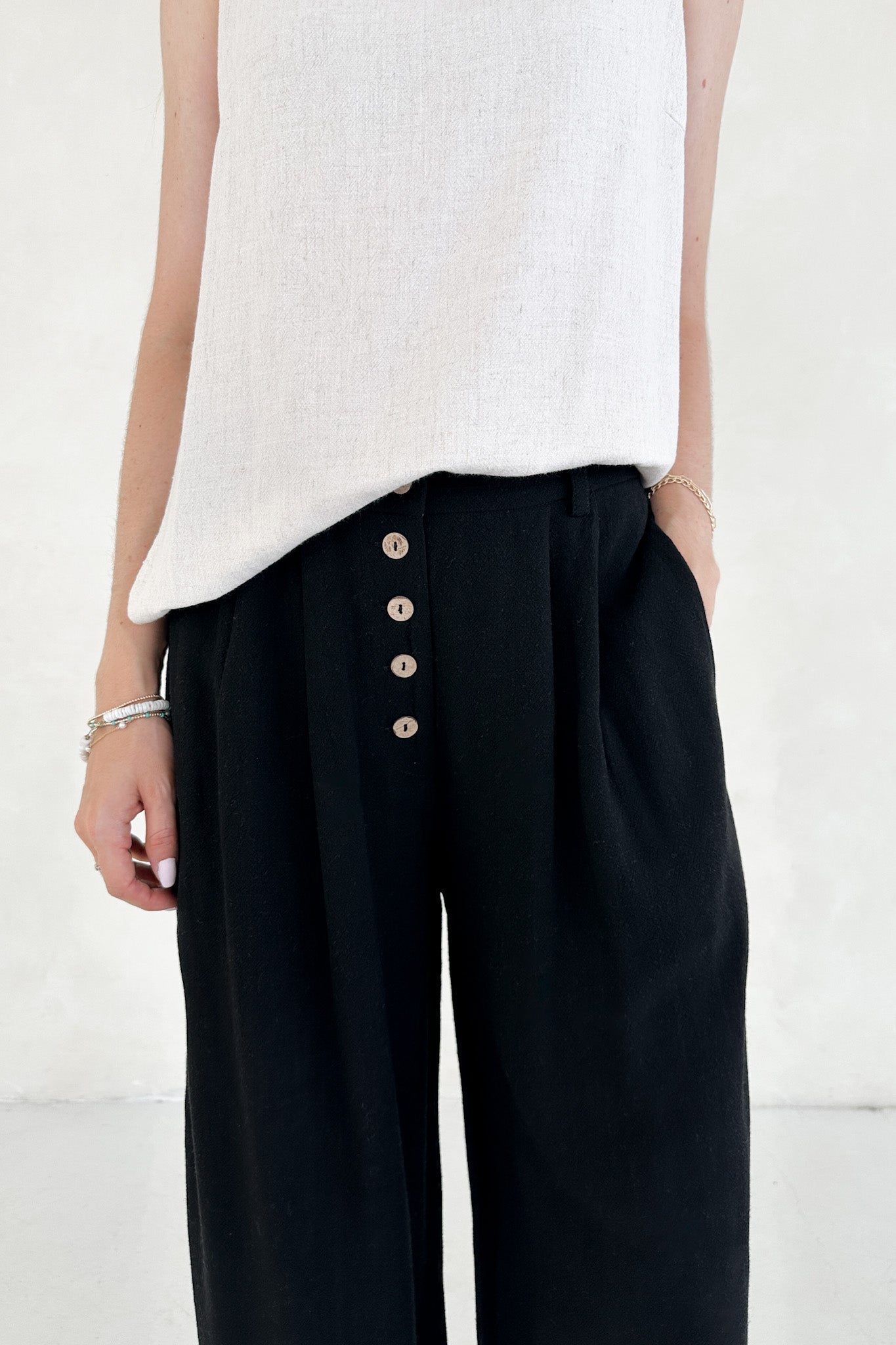 Golden Hour Soft Linen High Waisted Palazzo Pants - Neutral Ground