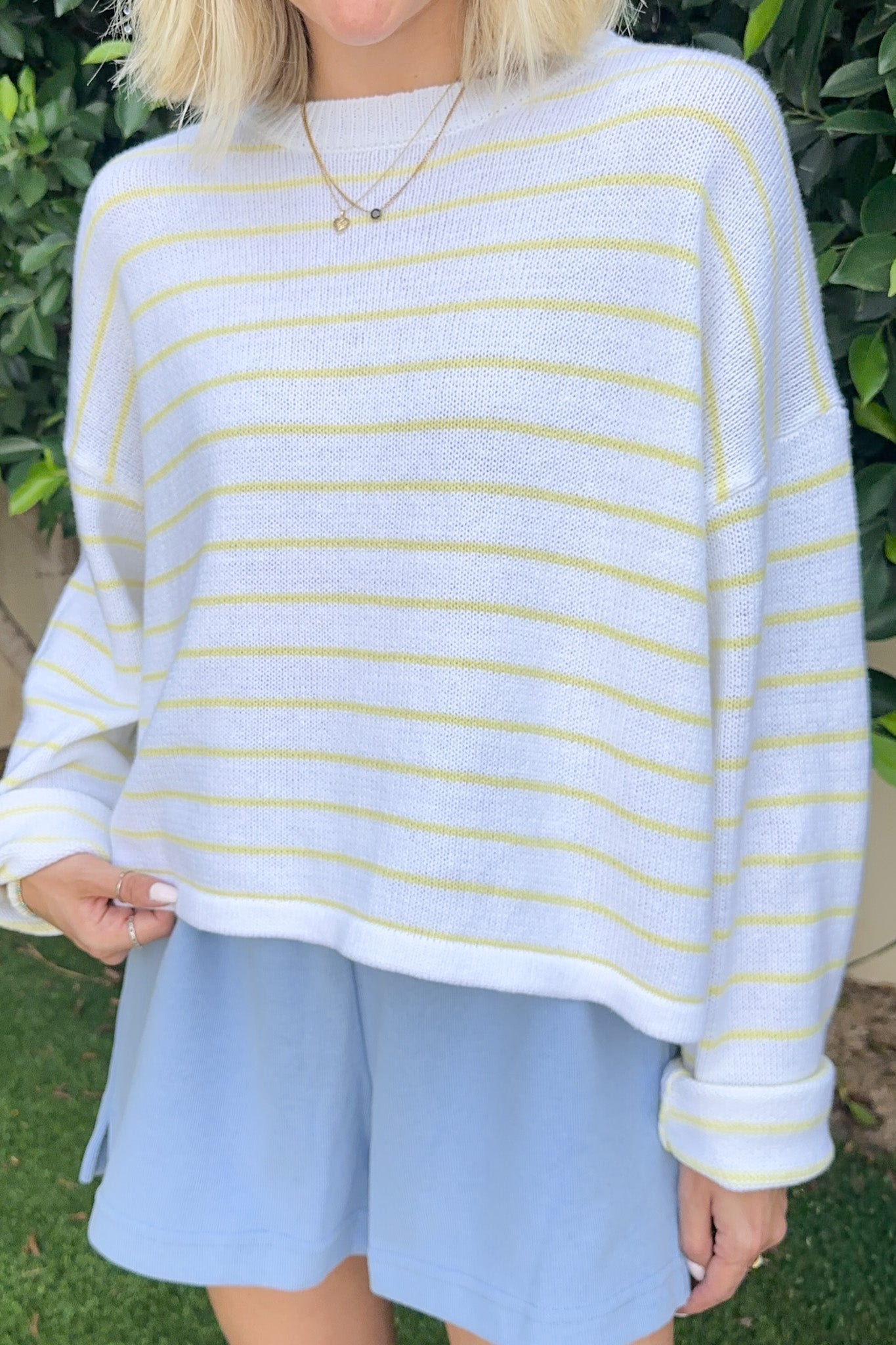 Goldie Lightweight Striped Knit Sweater - Neutral Ground